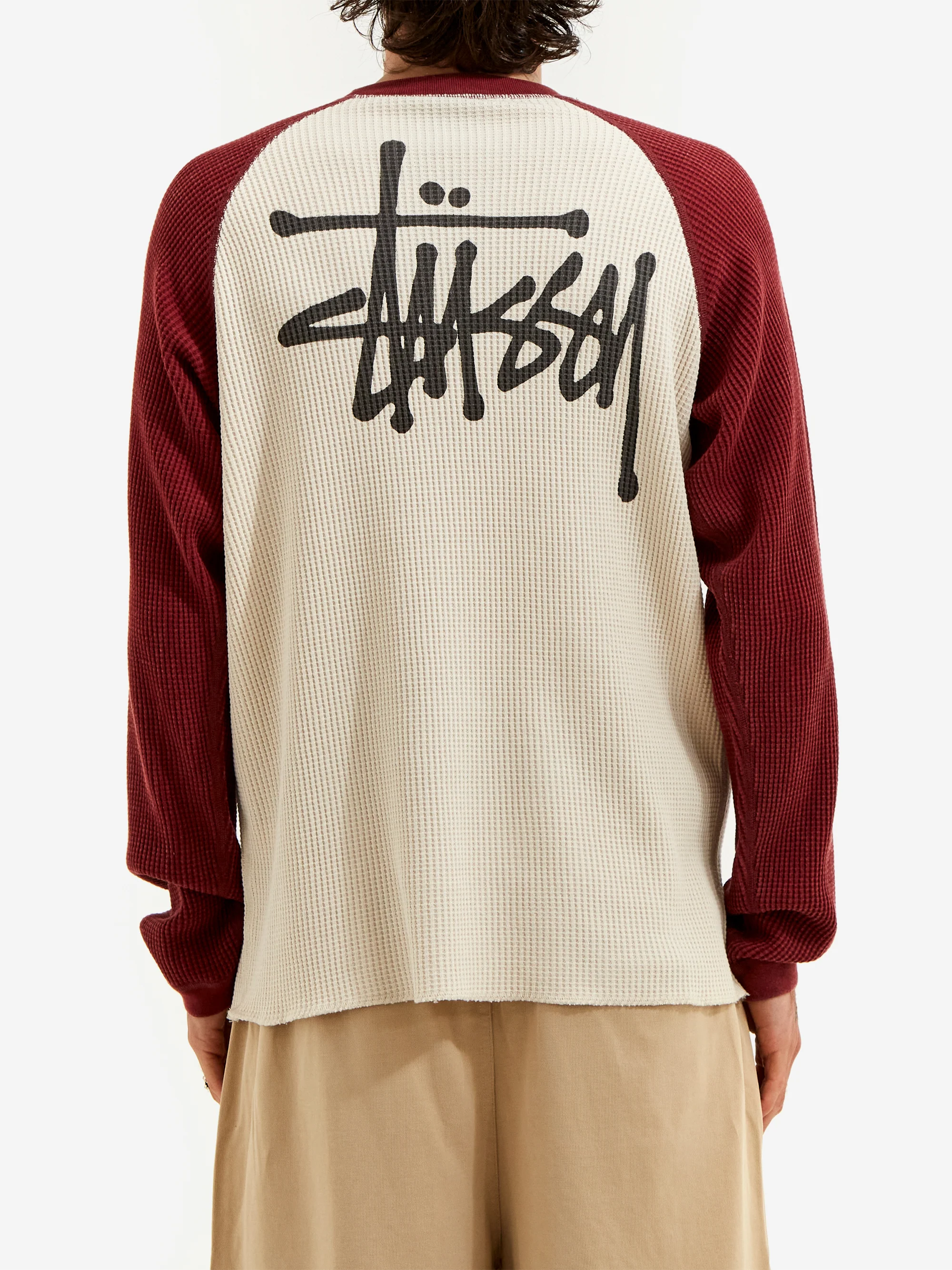 Stussy Raglan Thermal 2 Tone - Off White - Image 5