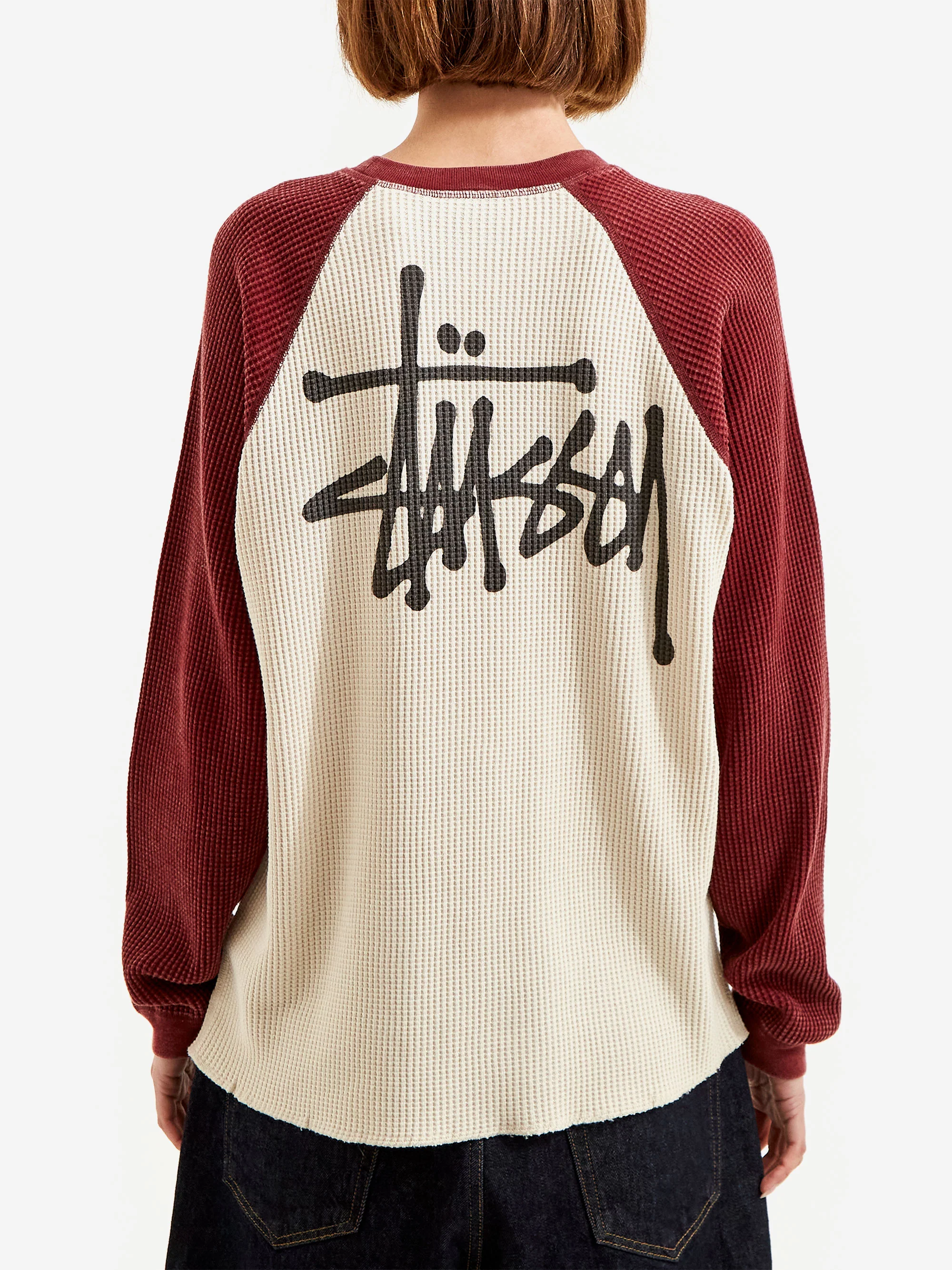 Stussy Raglan Thermal 2 Tone W - Off White - Image 3