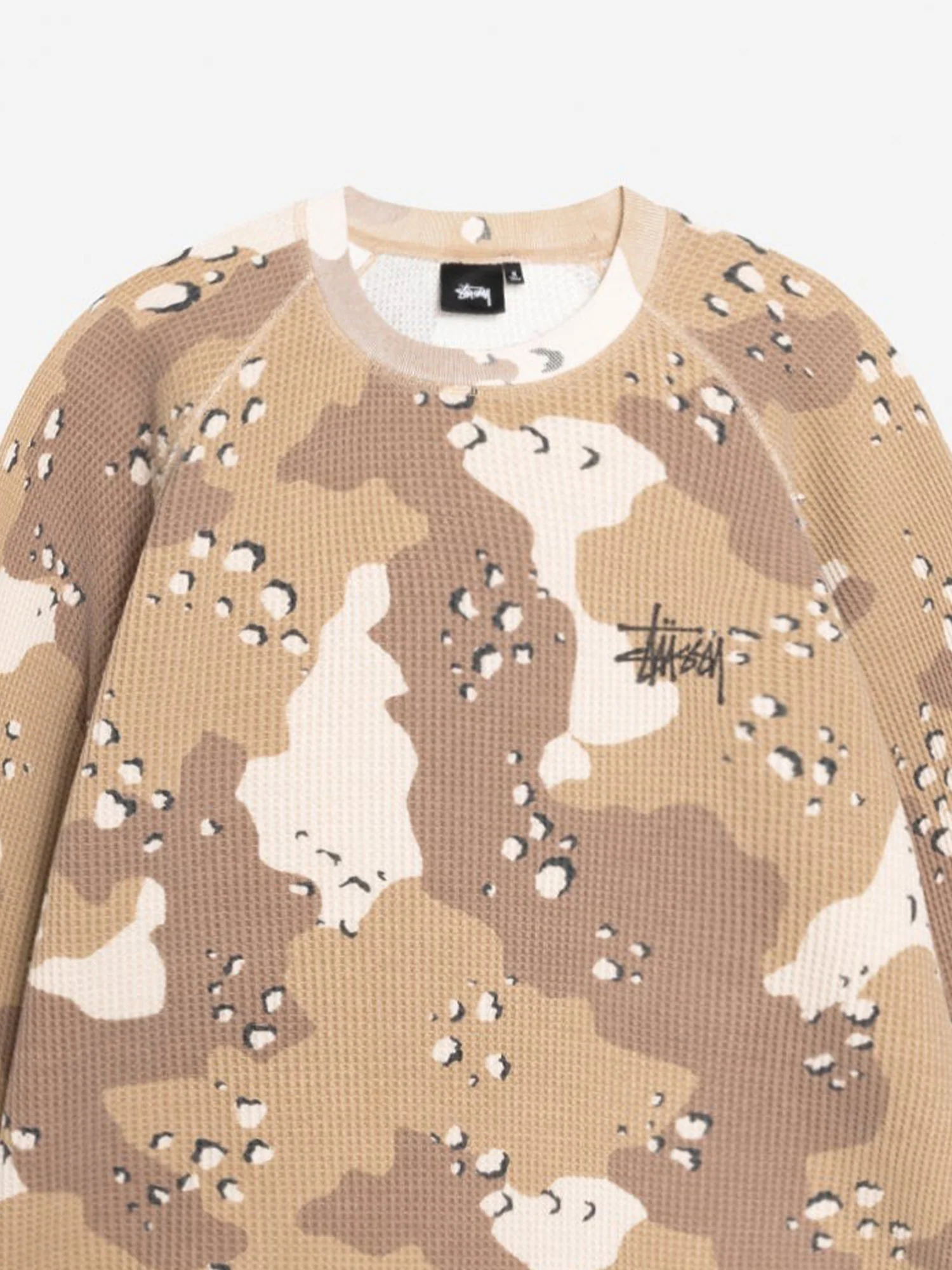 Stussy Raglan Thermal Basic Stock - Desert Camo - Image 2
