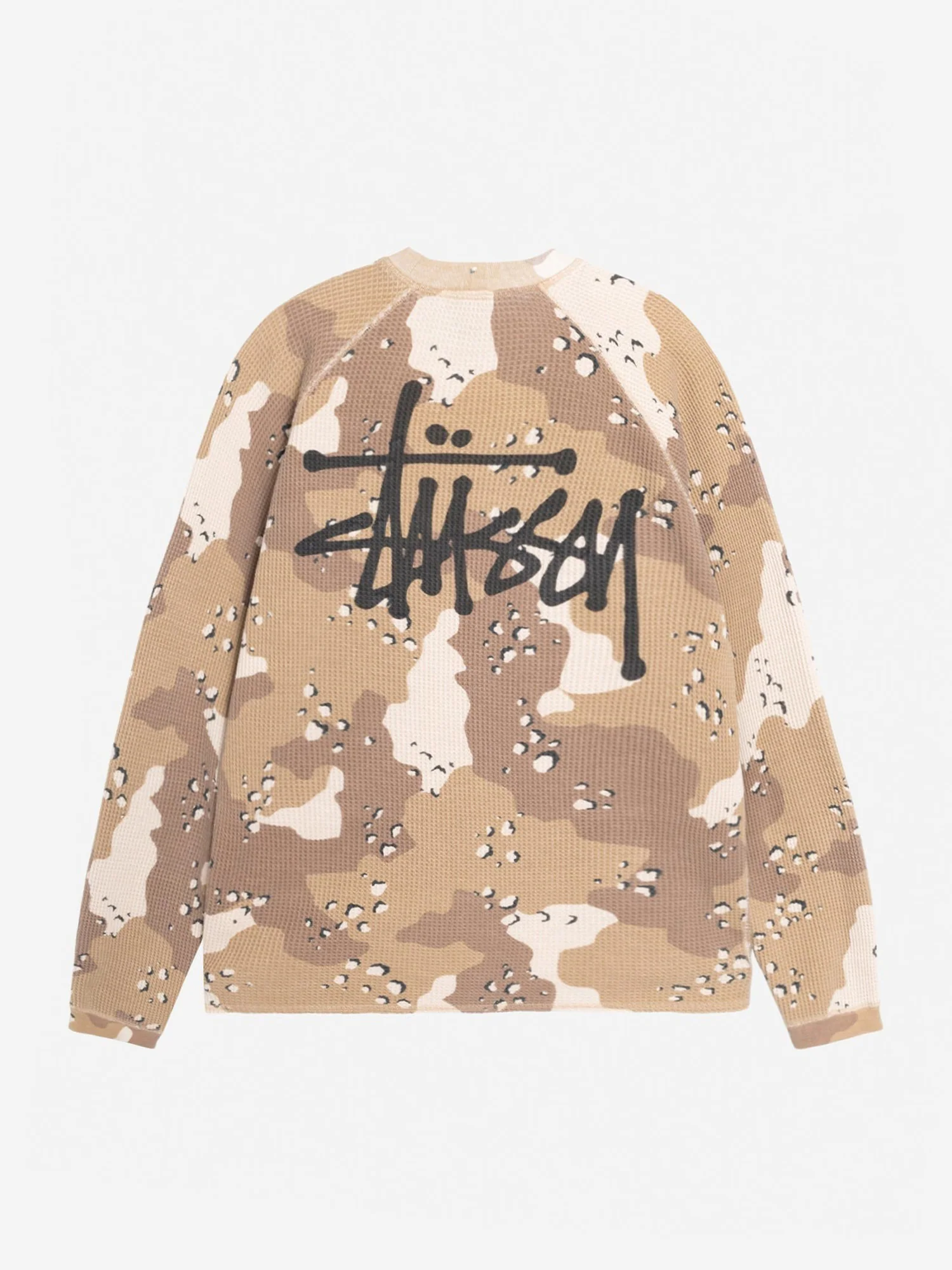 Stussy Raglan Thermal Basic Stock - Desert Camo - Image 3