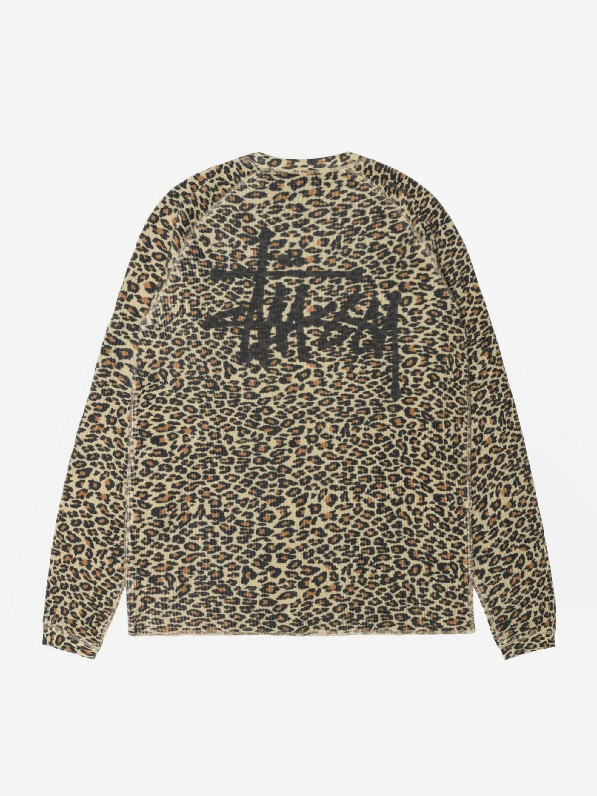 Stussy Raglan Thermal Basic Stock - Leopard - Image 2