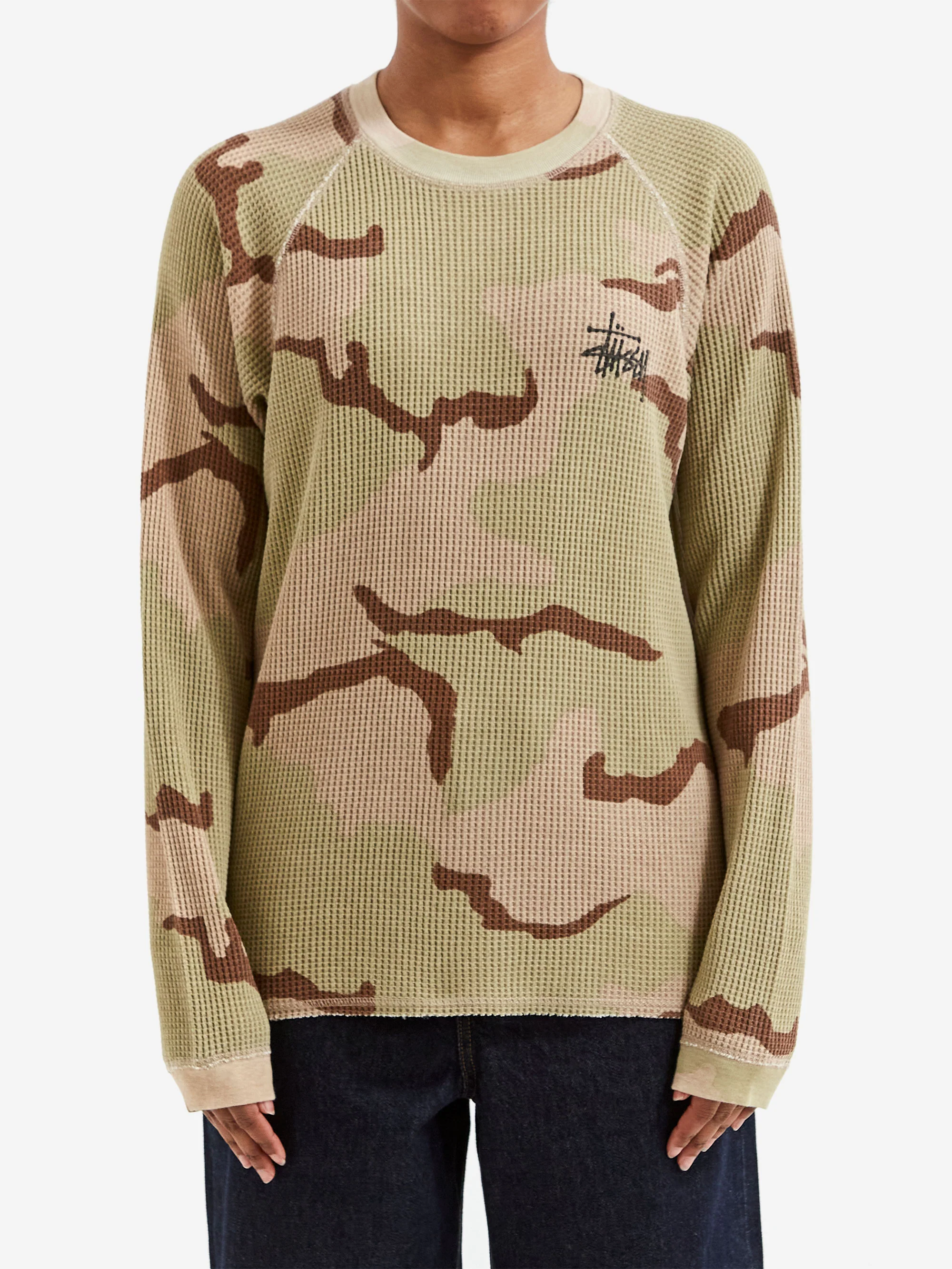 Stussy Raglan Thermal Basic Stock W - Sand Camo