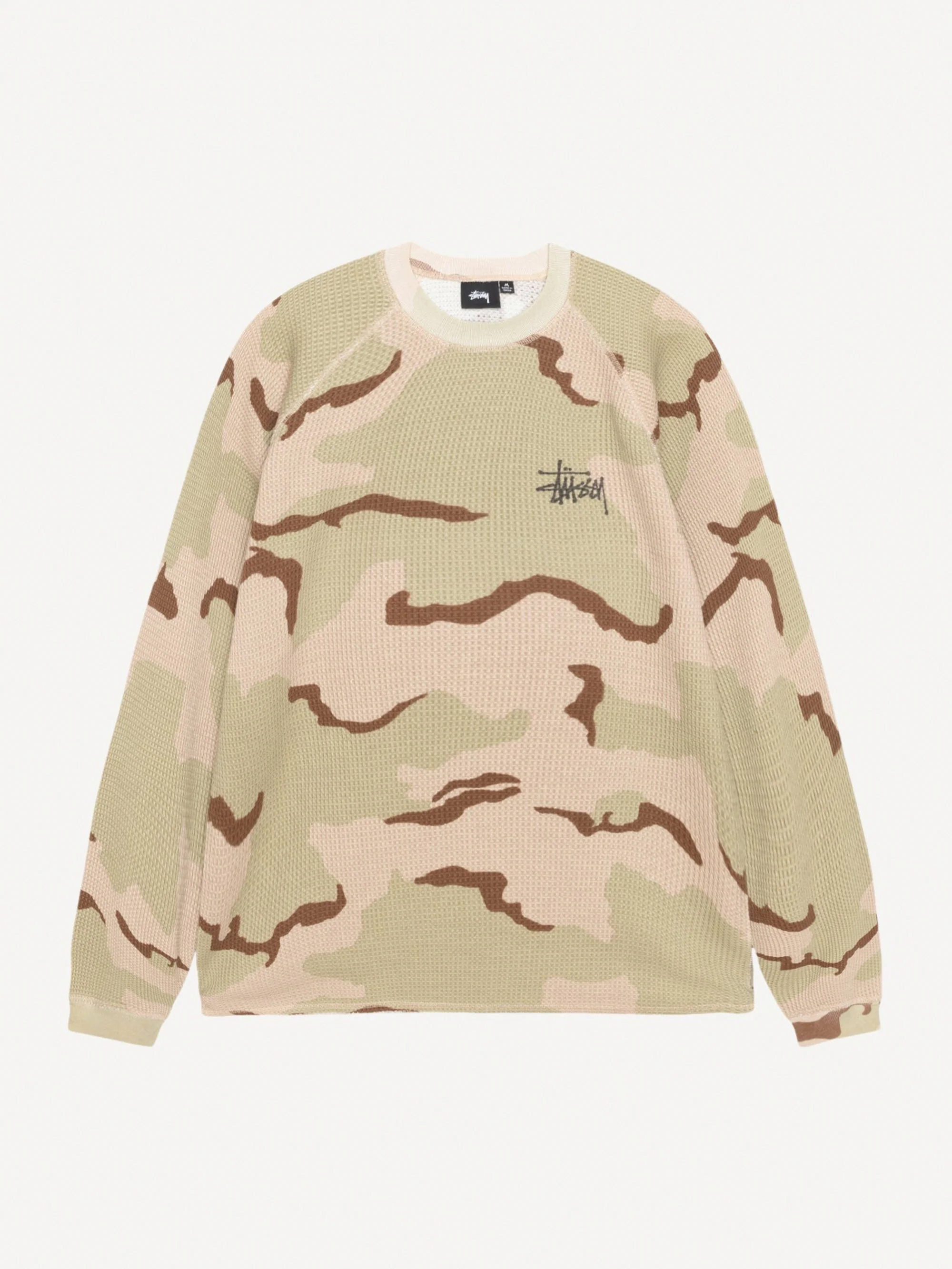 Stussy Raglan Thermal Basic Stock W - Sand Camo - Image 4