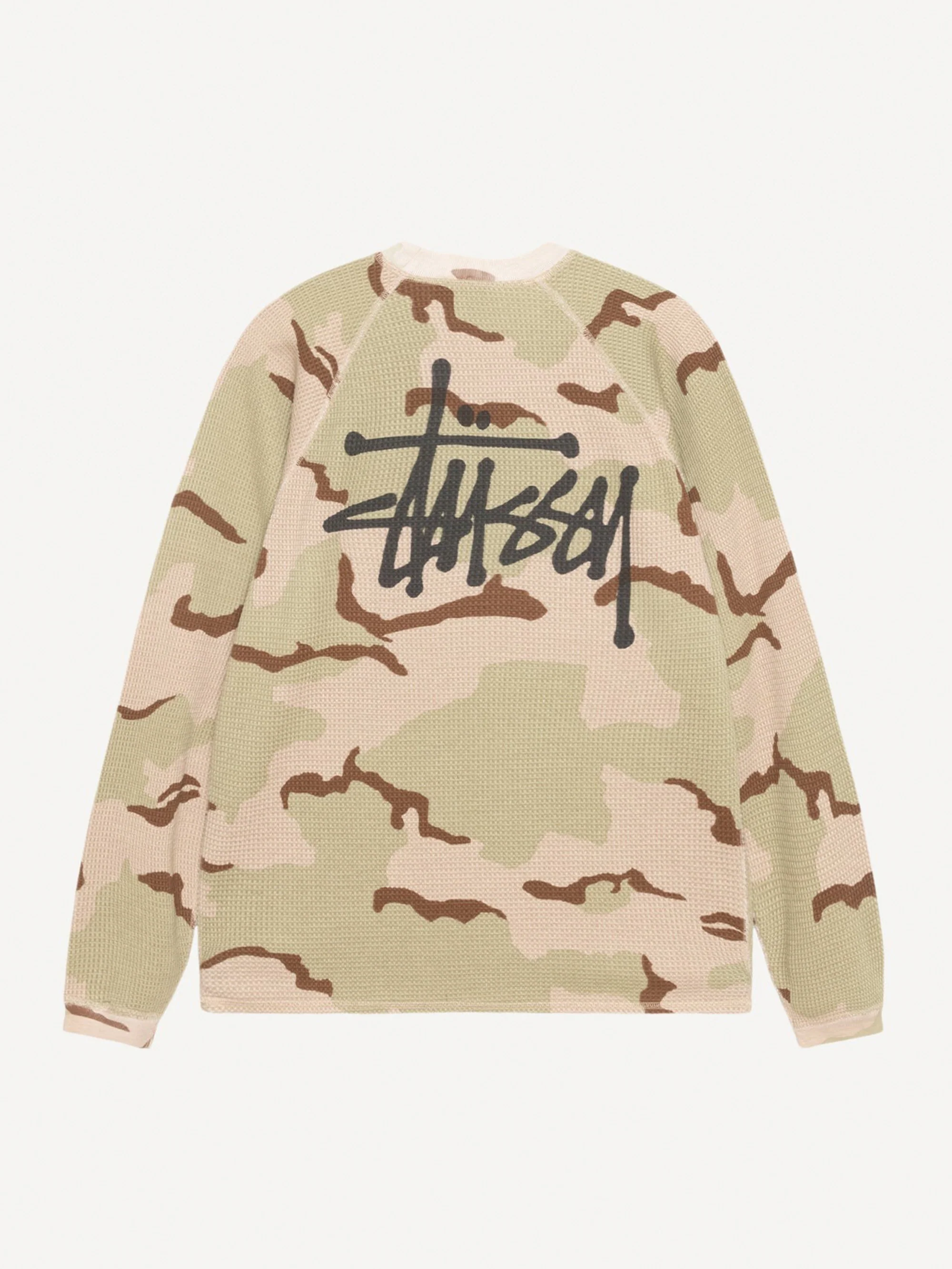 Stussy Raglan Thermal Basic Stock W - Sand Camo - Image 5