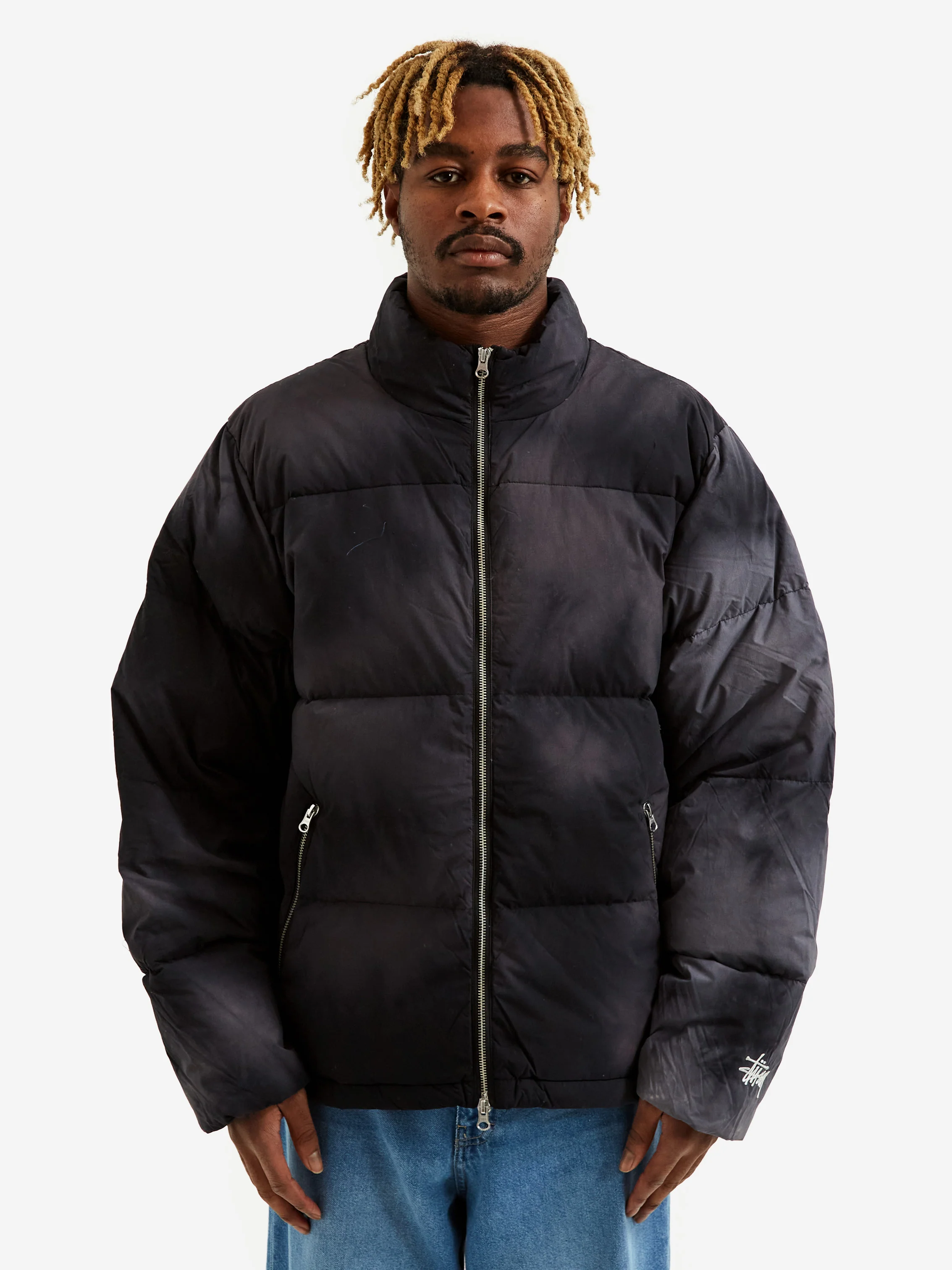 Stussy Recycled Nylon Down Puffer - Vintage Black - Image 2
