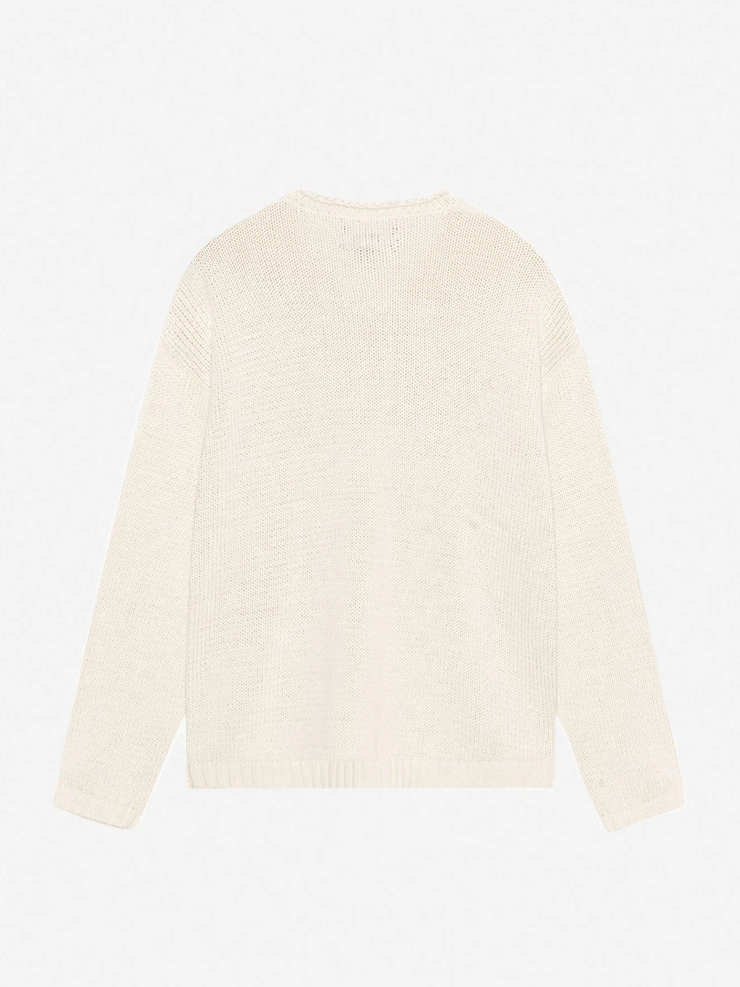Stussy Roll V-Neck Logo Sweater W  - Natural - Image 3