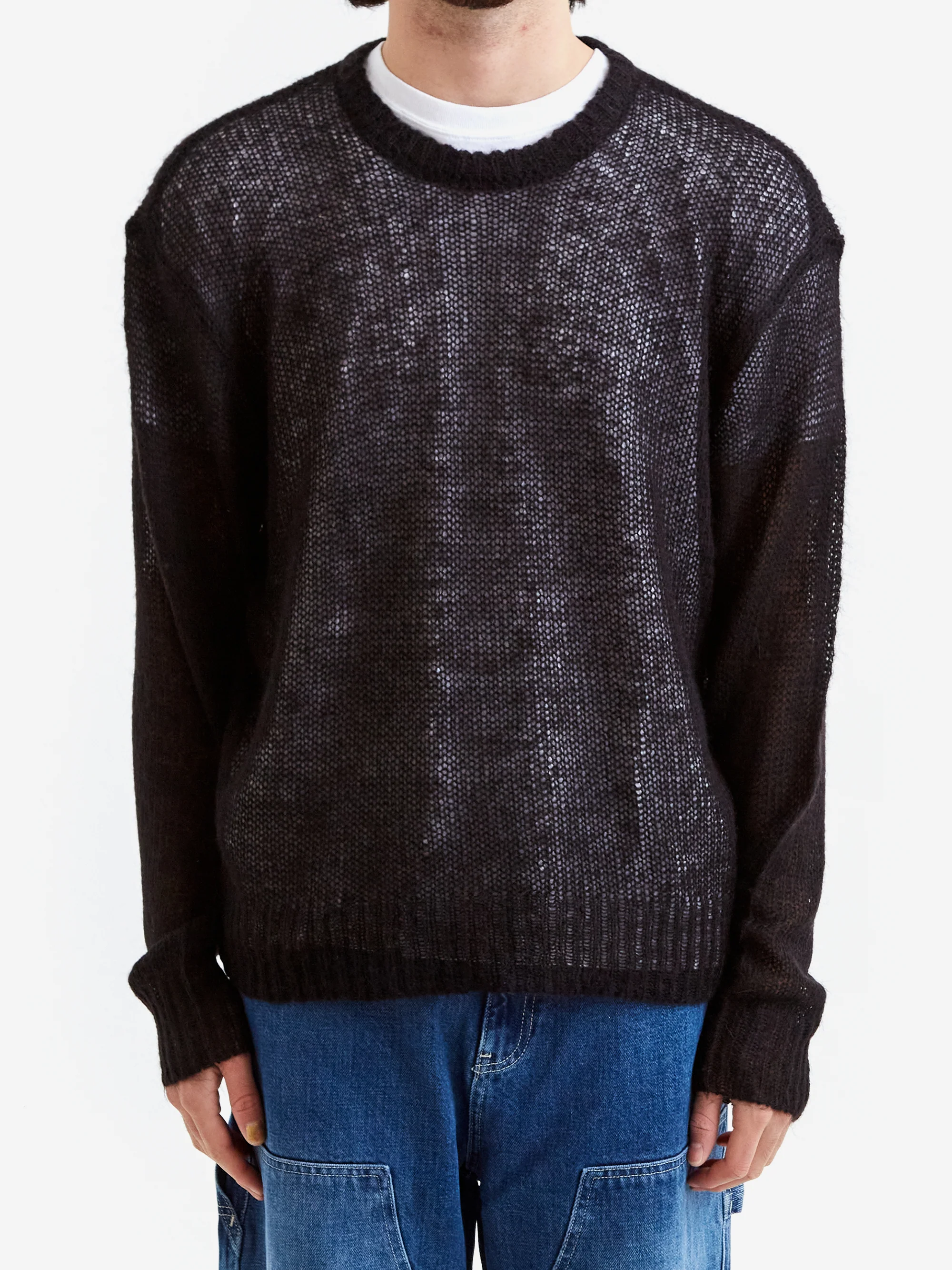 Stussy S Loose Knit Sweater - Black - Image 2