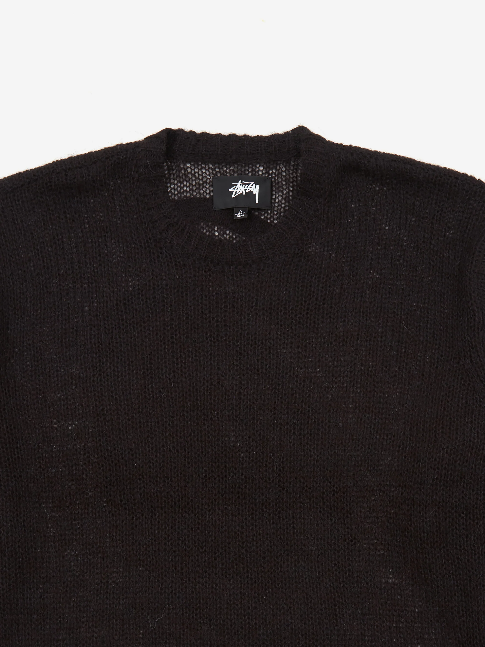 Stussy S Loose Knit Sweater - Black - Image 3