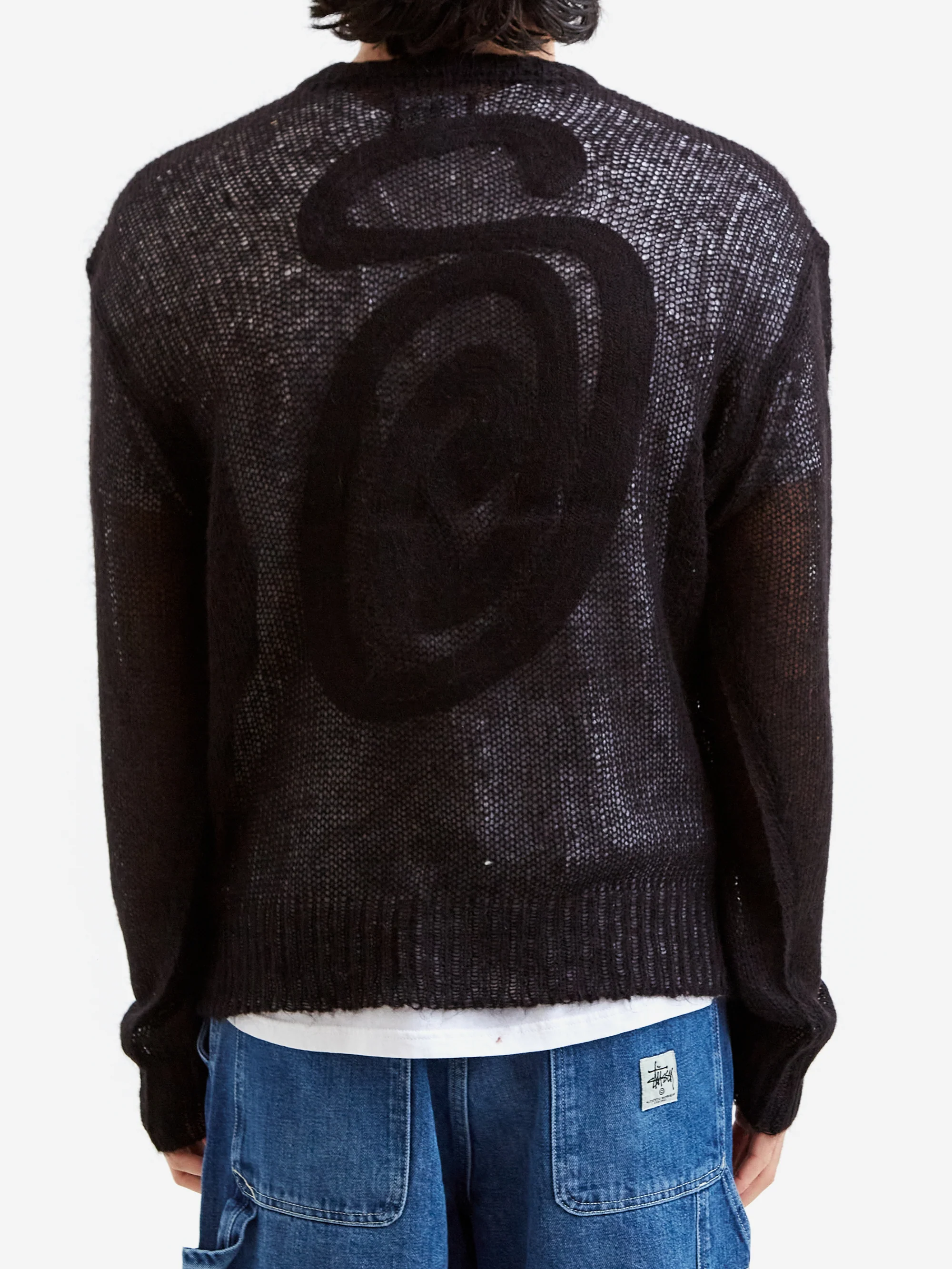 Stussy S Loose Knit Sweater - Black - Image 6
