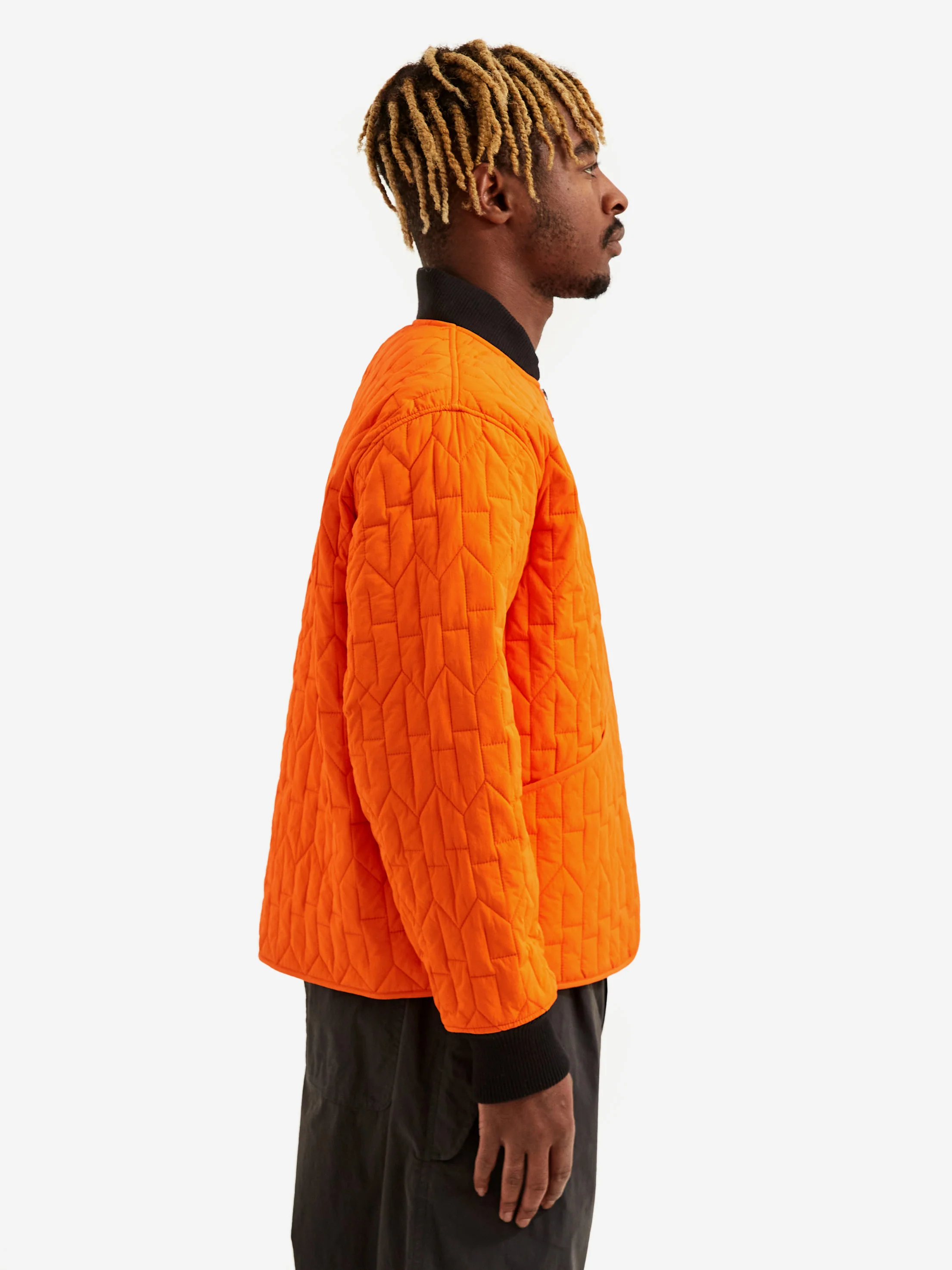 Stussy S Quilted Liner Jacket - Orange - Image 8