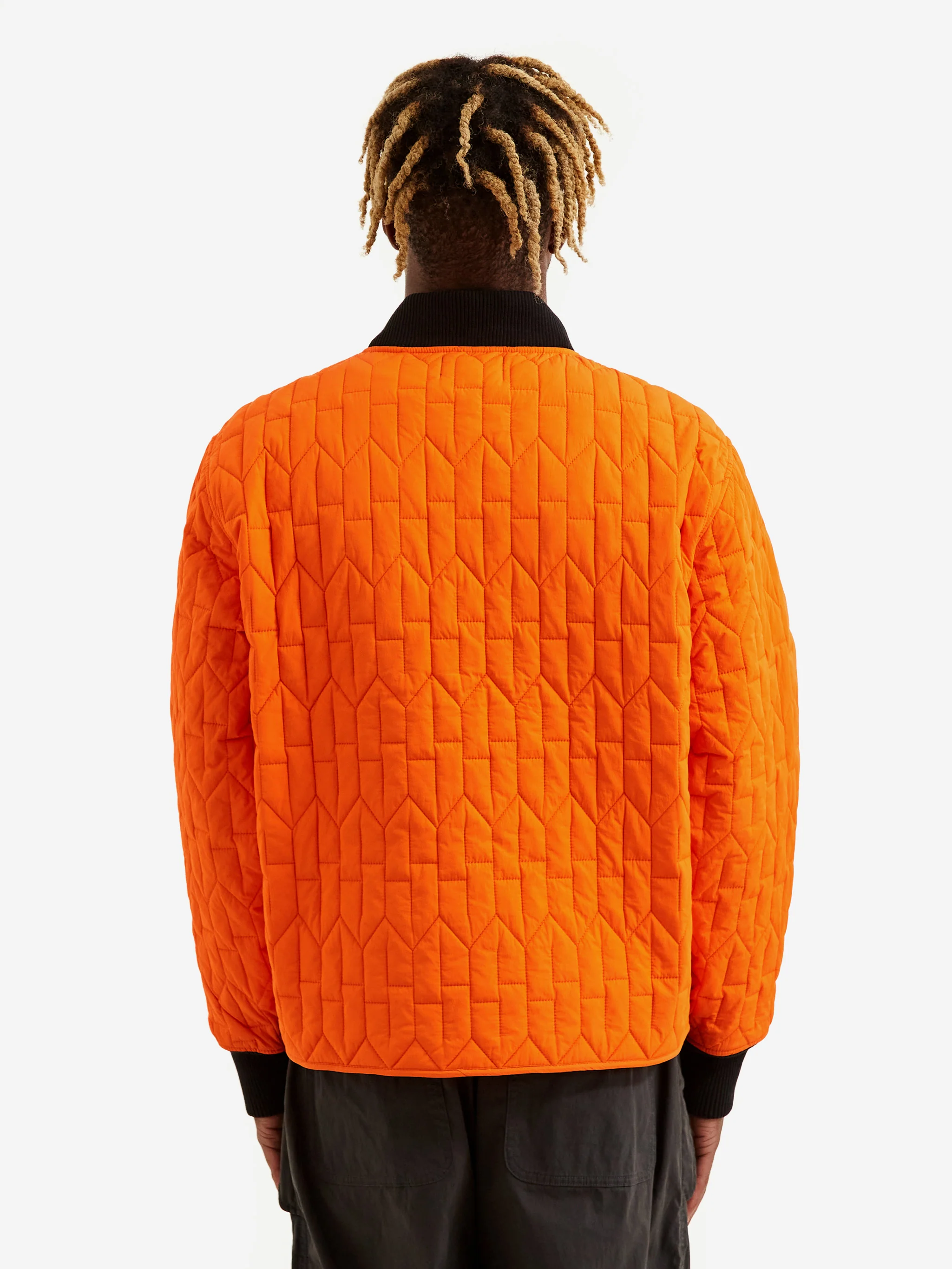 Stussy S Quilted Liner Jacket - Orange - Image 9