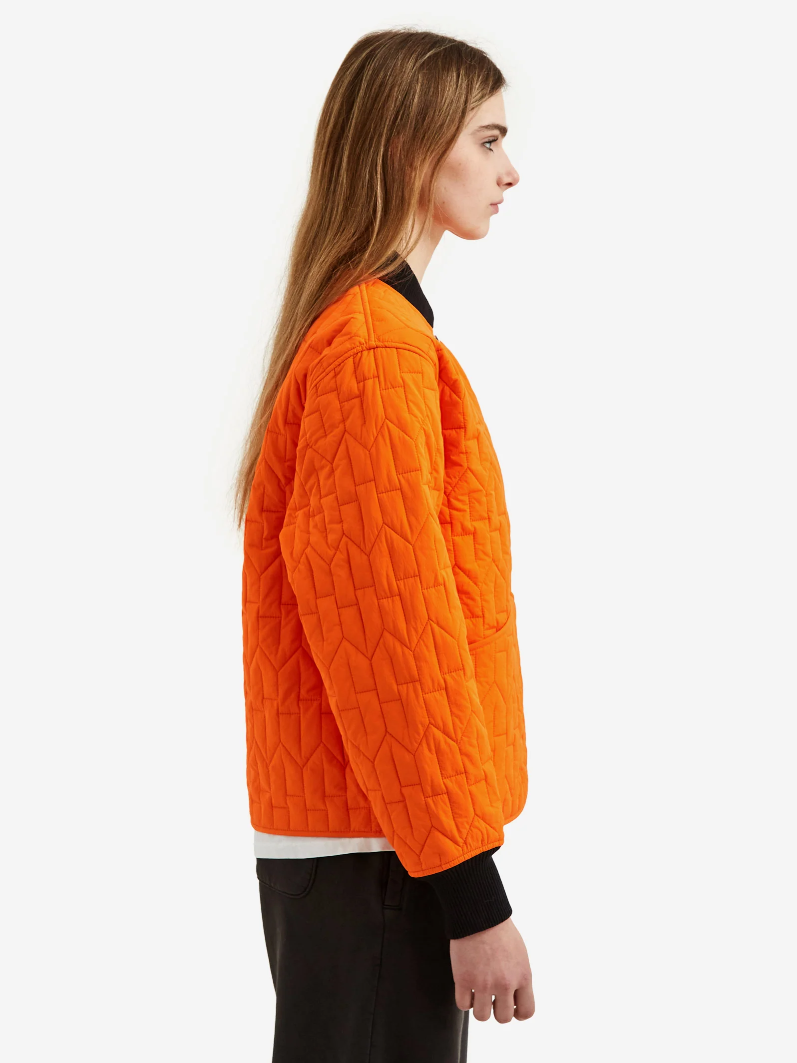 Stussy S Quilted Liner Jacket W - Orange - Image 2