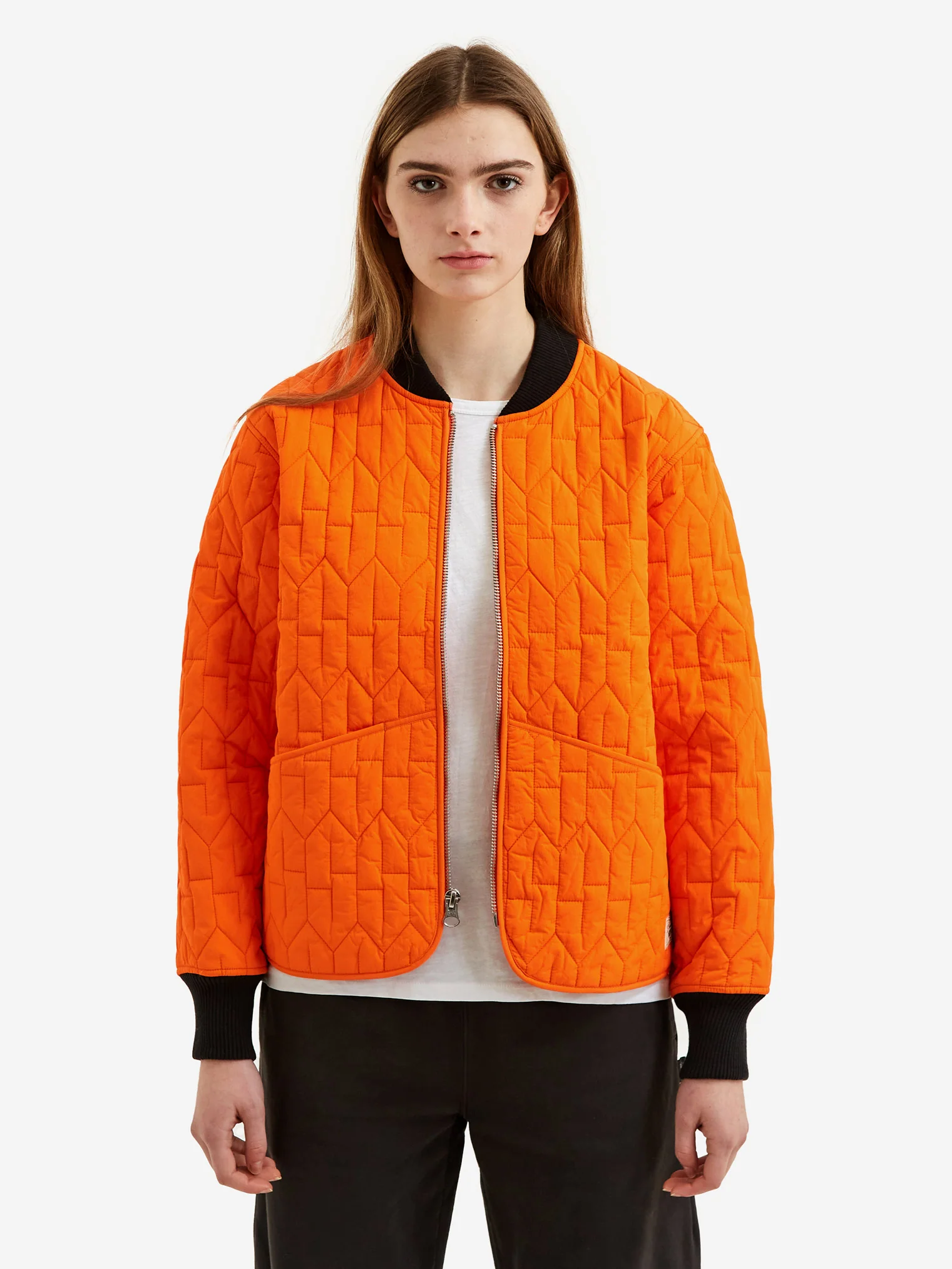 Stussy S Quilted Liner Jacket W - Orange - Image 4