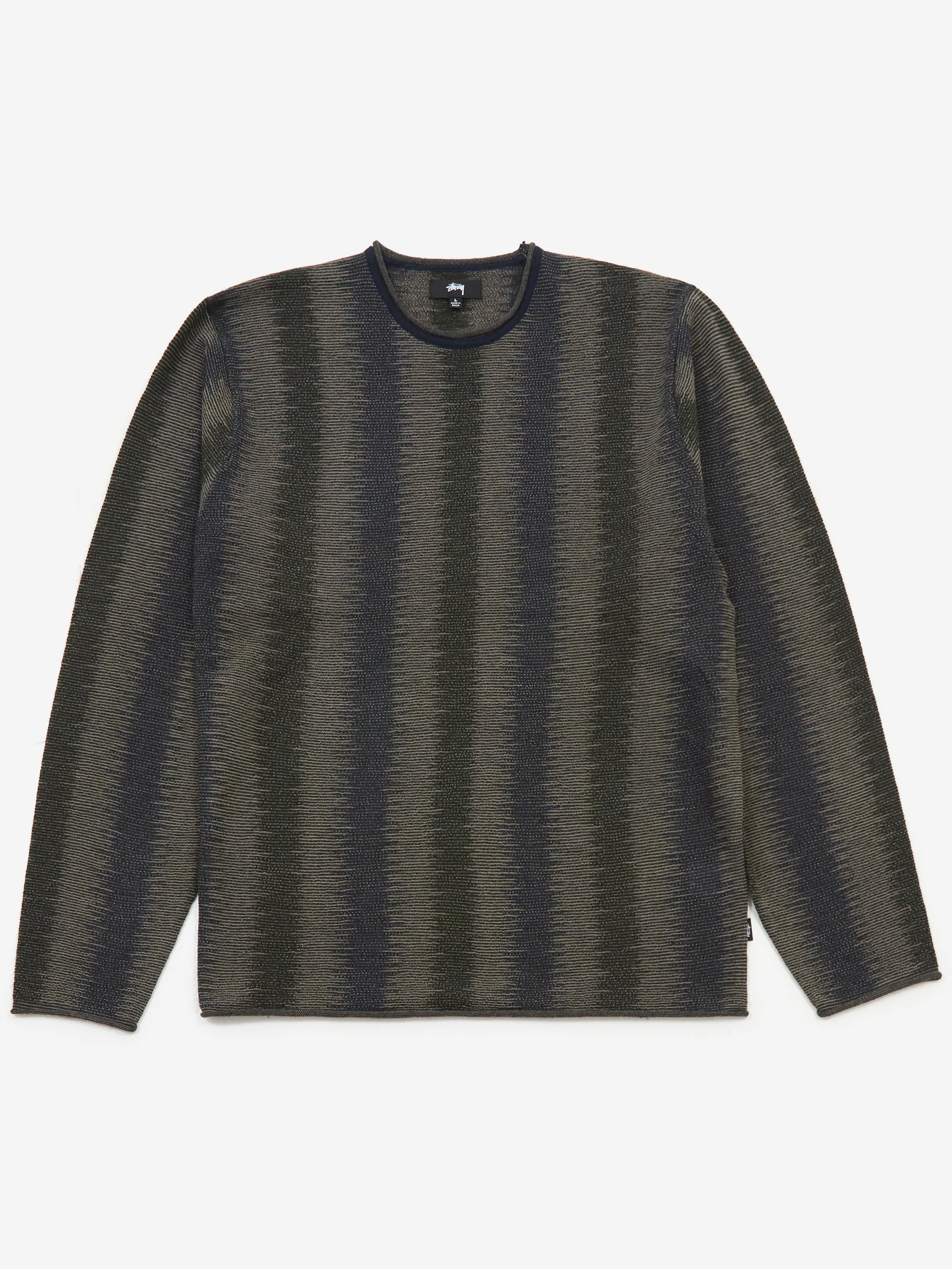 Stussy Shadow Stripe Sweater - Olive