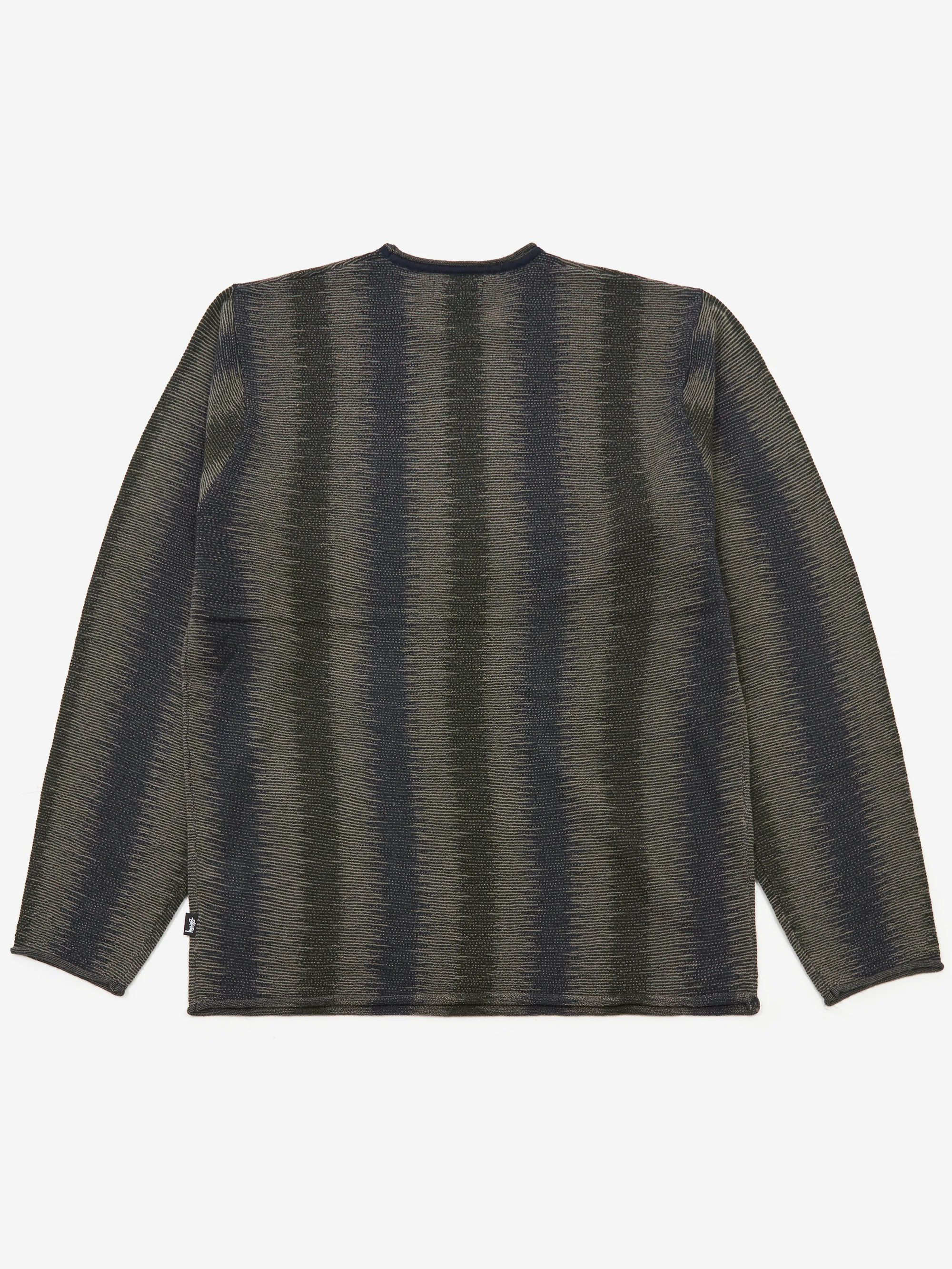Stussy Shadow Stripe Sweater - Olive - Image 3