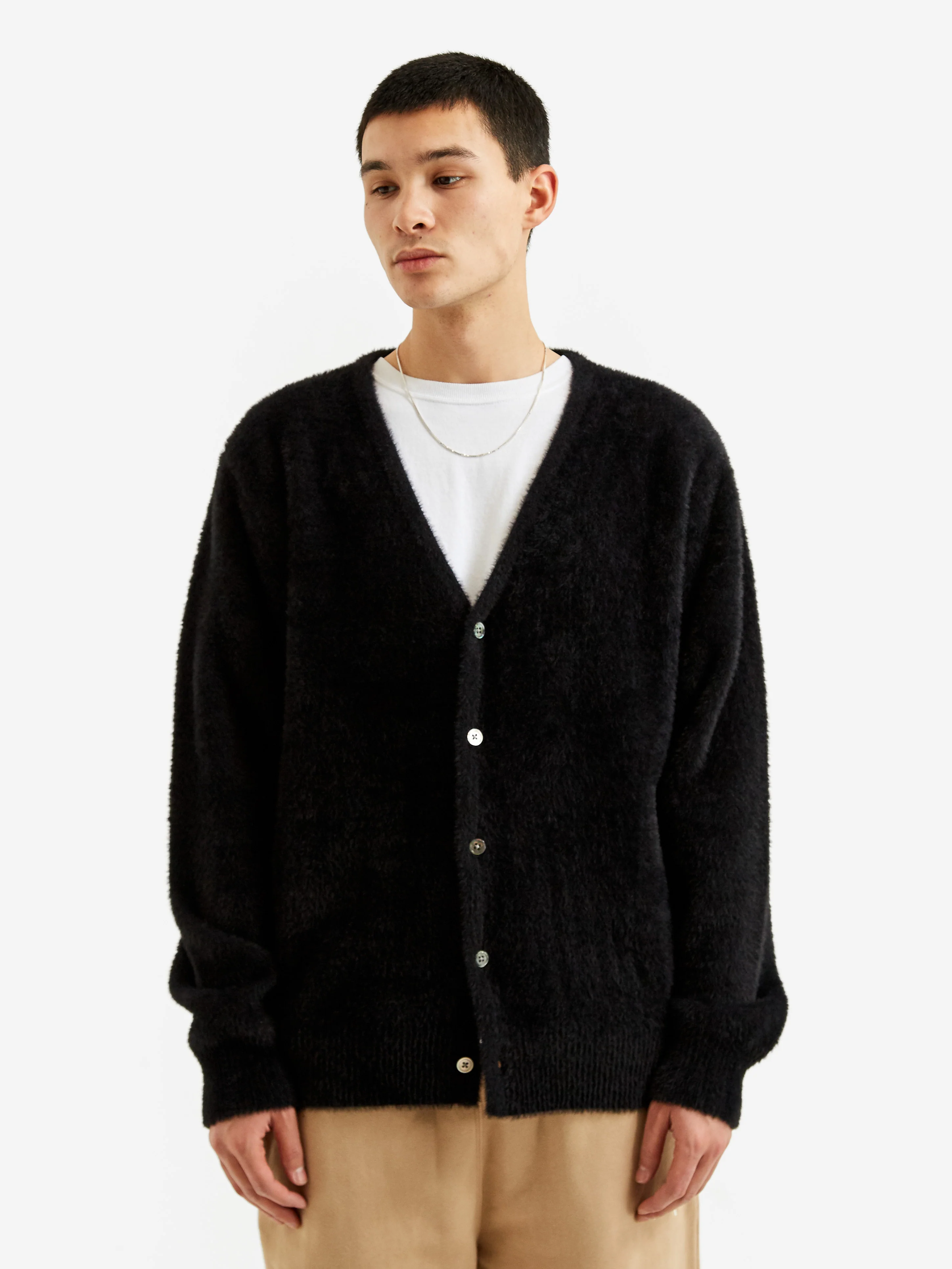 Stussy Shaggy Cardigan - Black - Image 9