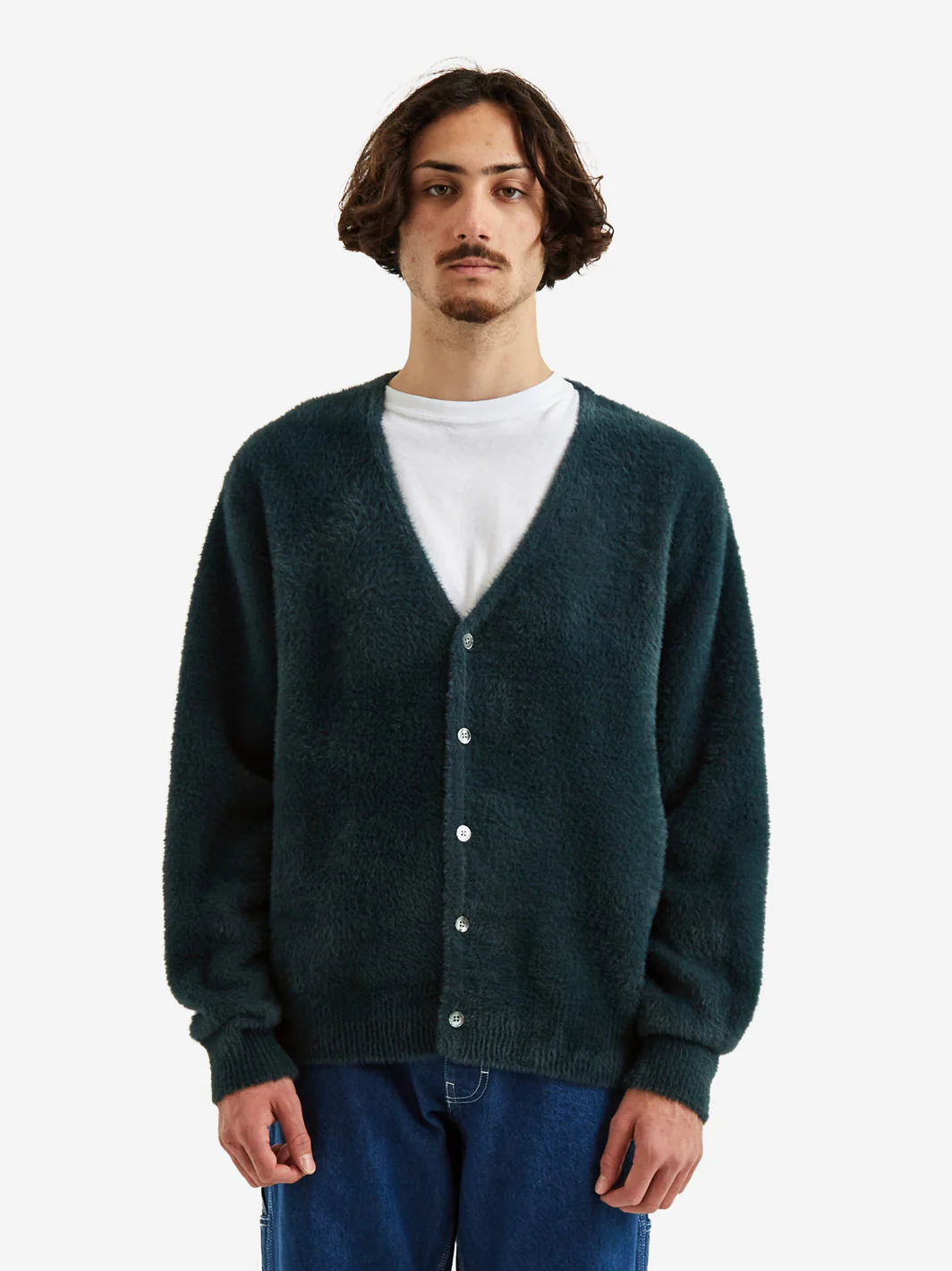 Stussy Shaggy Cardigan - Dark Green - Image 6