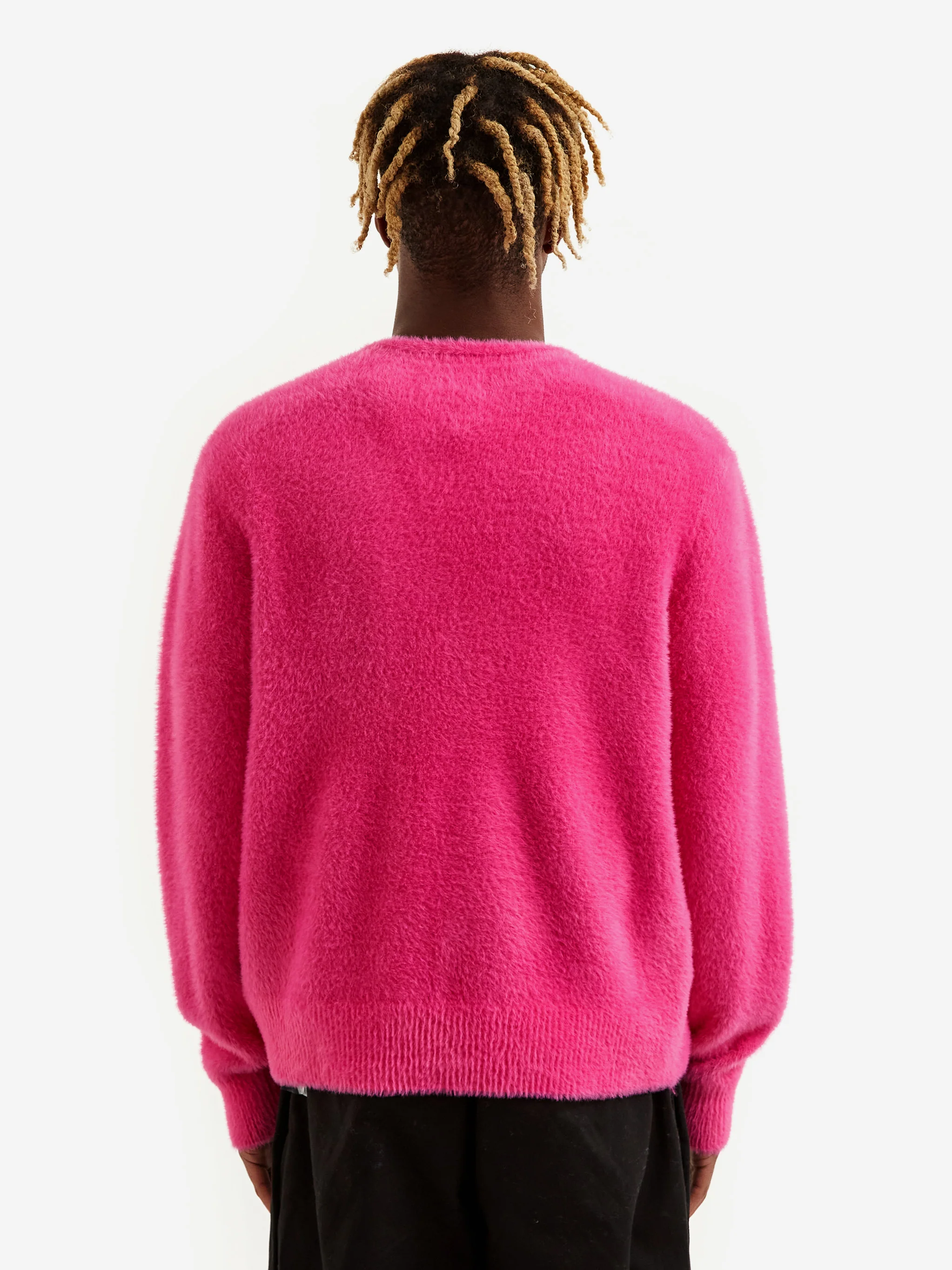 Stussy Shaggy Cardigan - Fuchsia - Image 9