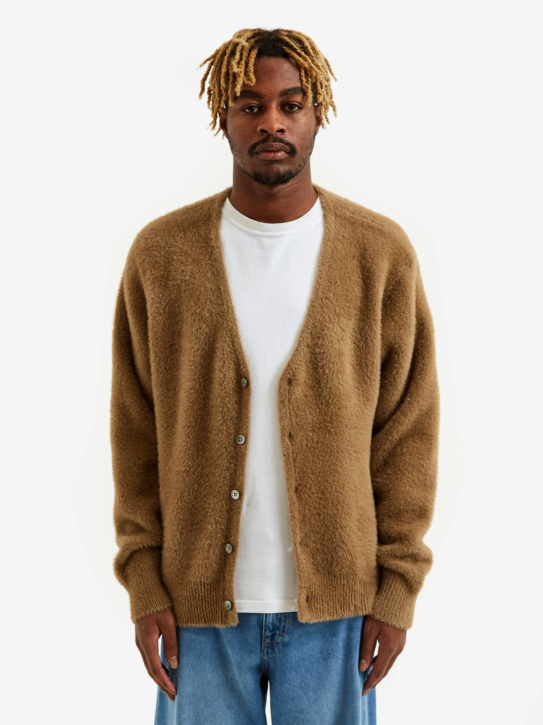 Stussy Shaggy Cardigan - Taupe - Image 2