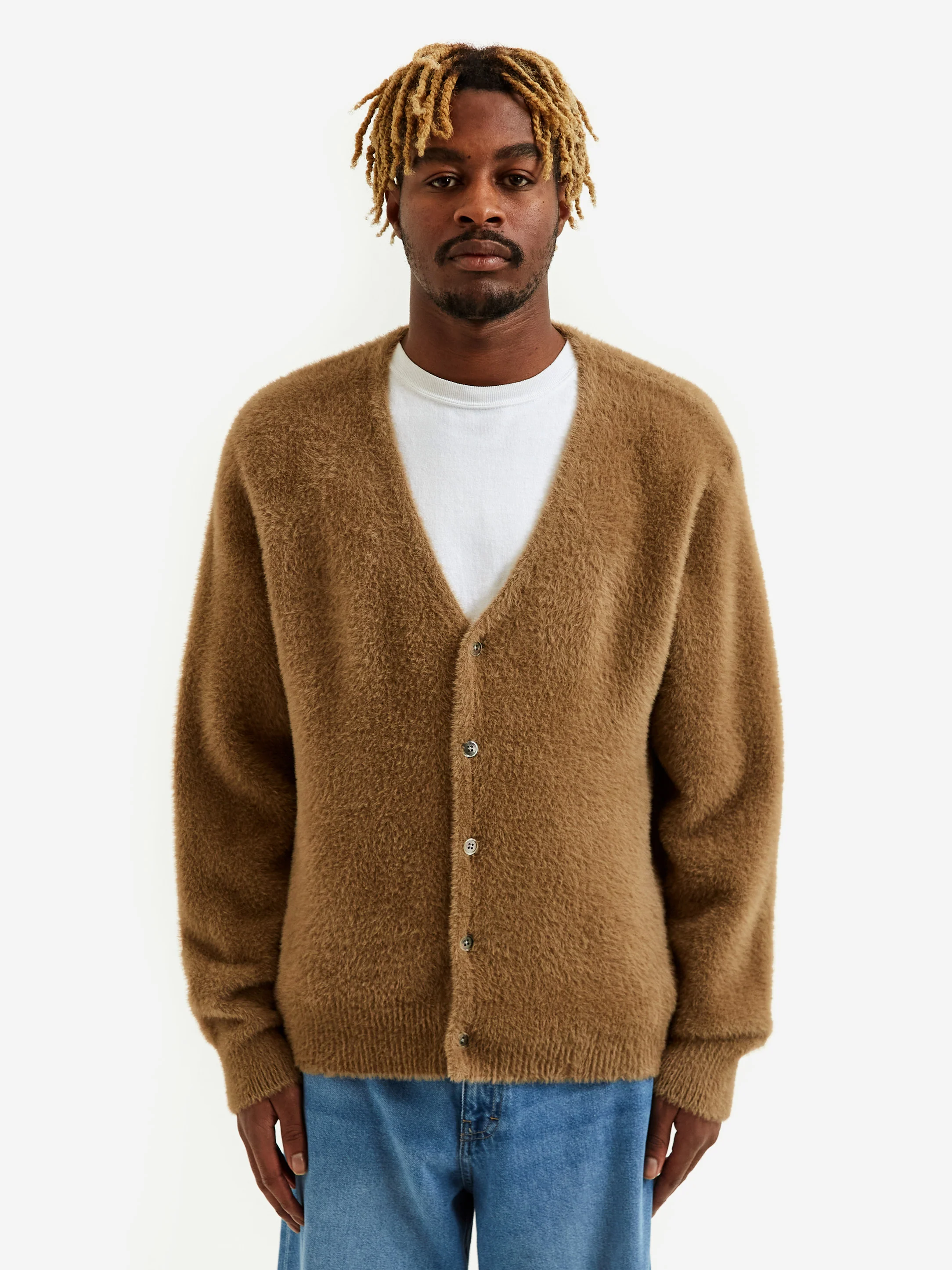 Stussy Shaggy Cardigan - Taupe - Image 7