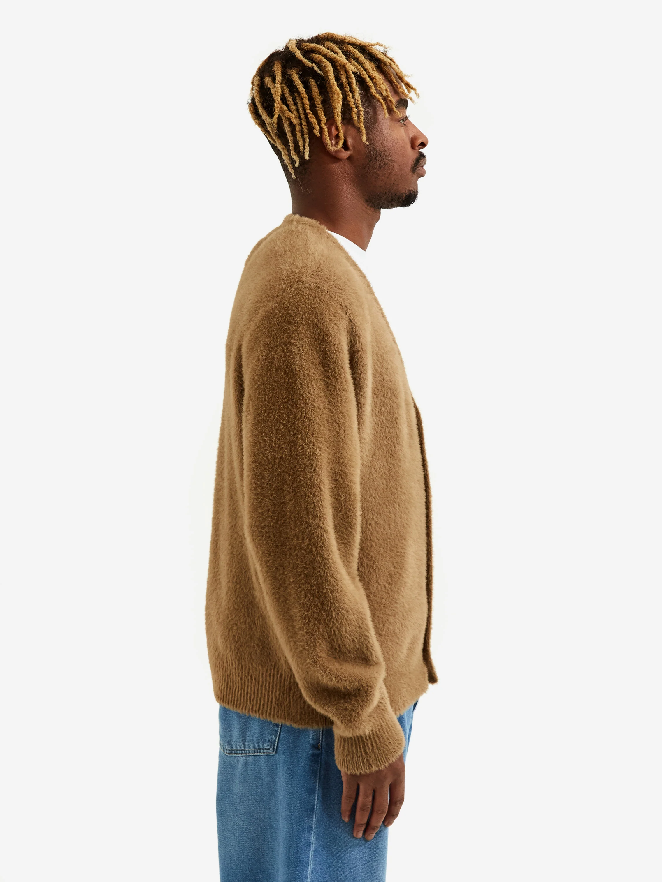 Stussy Shaggy Cardigan - Taupe - Image 8
