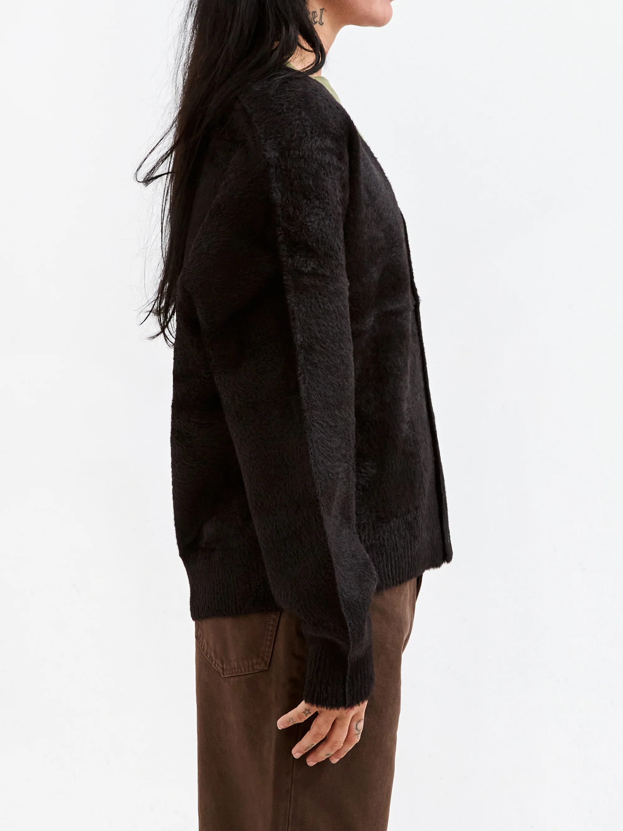 Stussy Shaggy Cardigan W - Black - Image 2