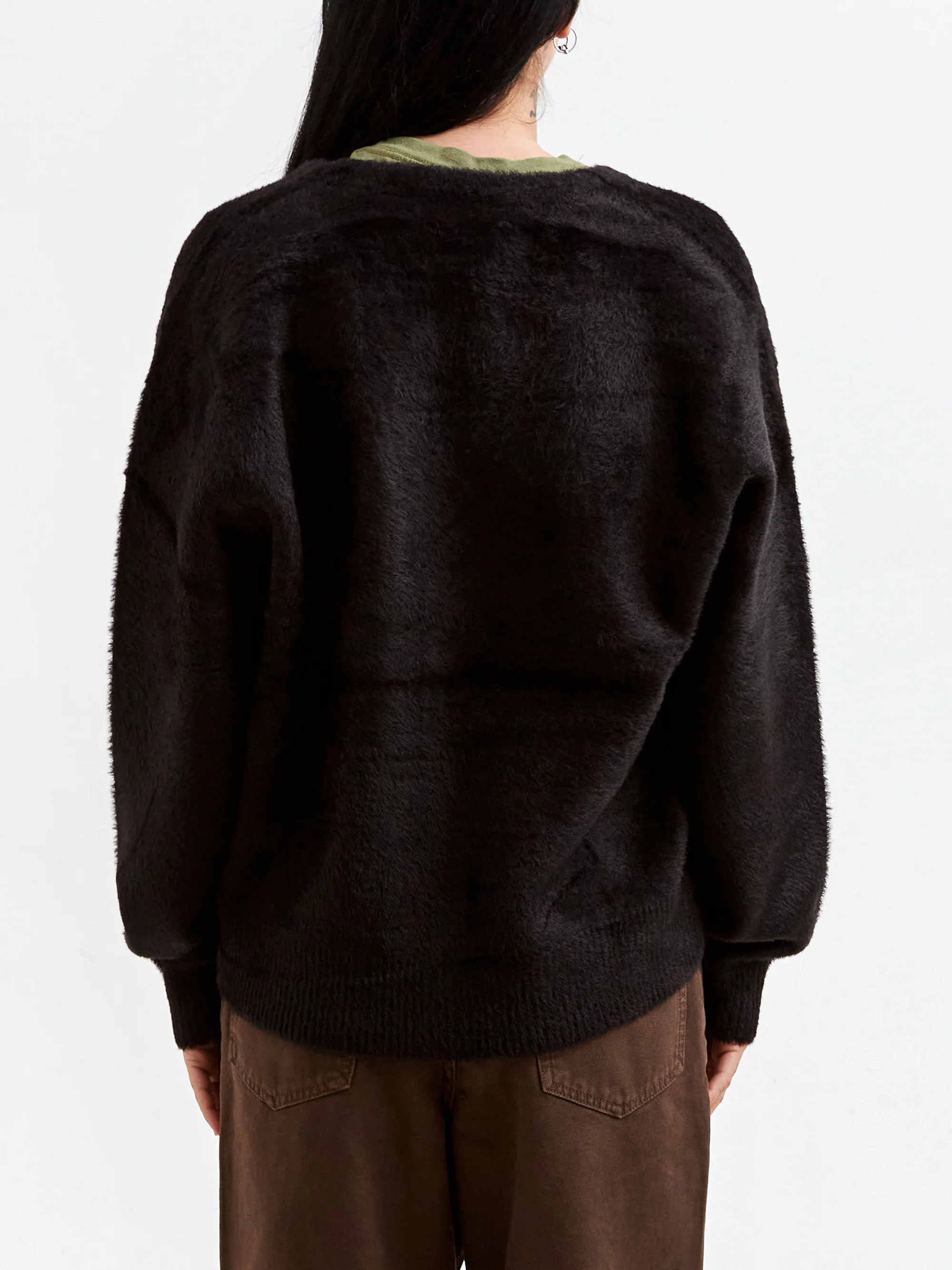 Stussy Shaggy Cardigan W - Black - Image 3