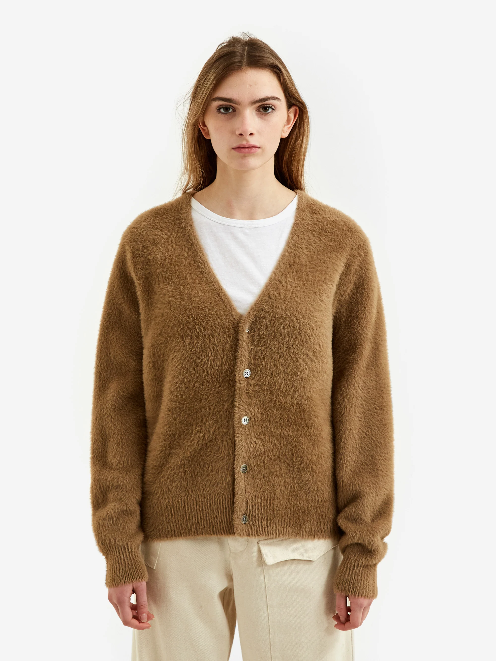 Stussy Shaggy Cardigan W - Taupe
