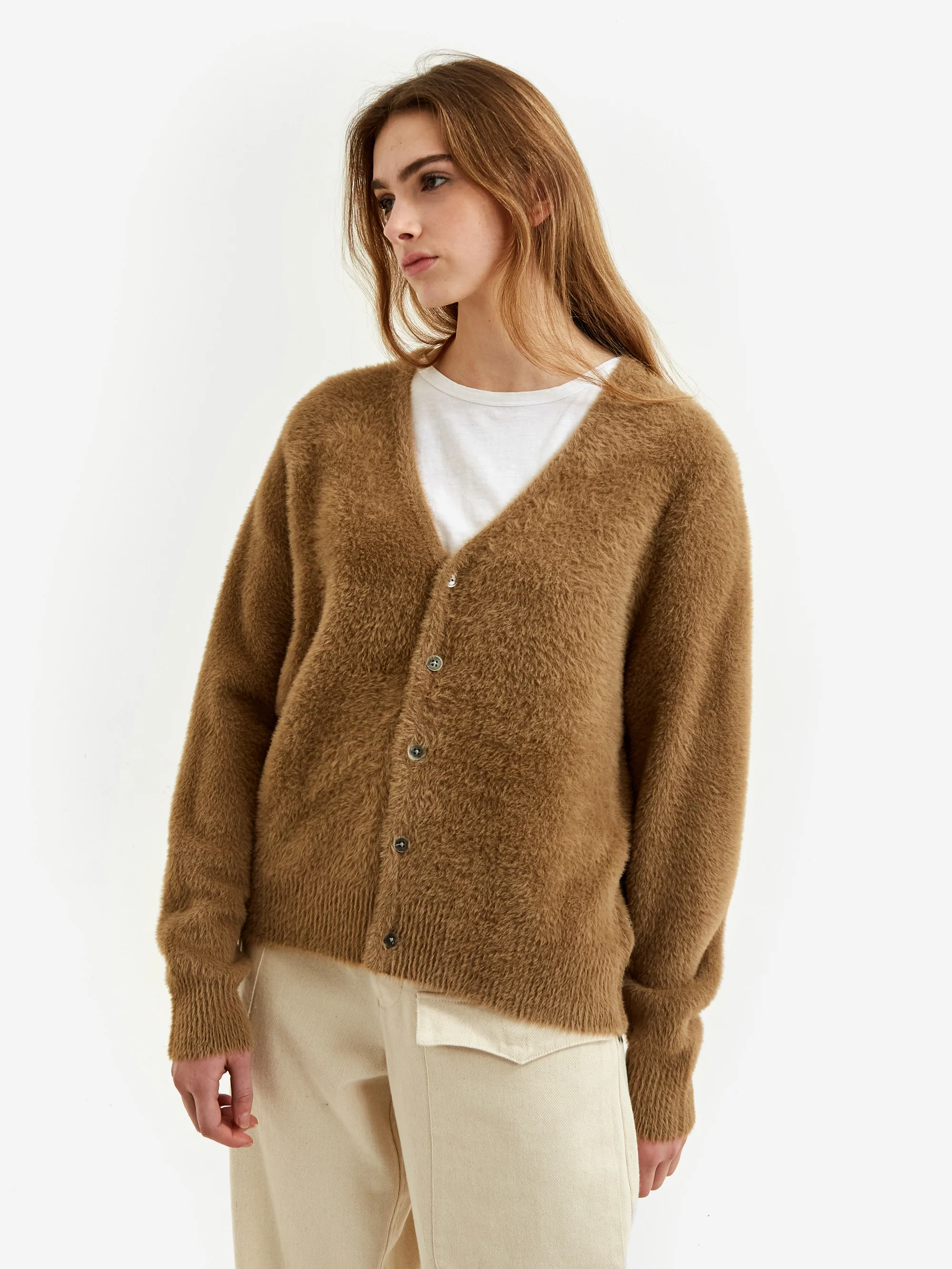 Stussy Shaggy Cardigan W - Taupe - Image 4