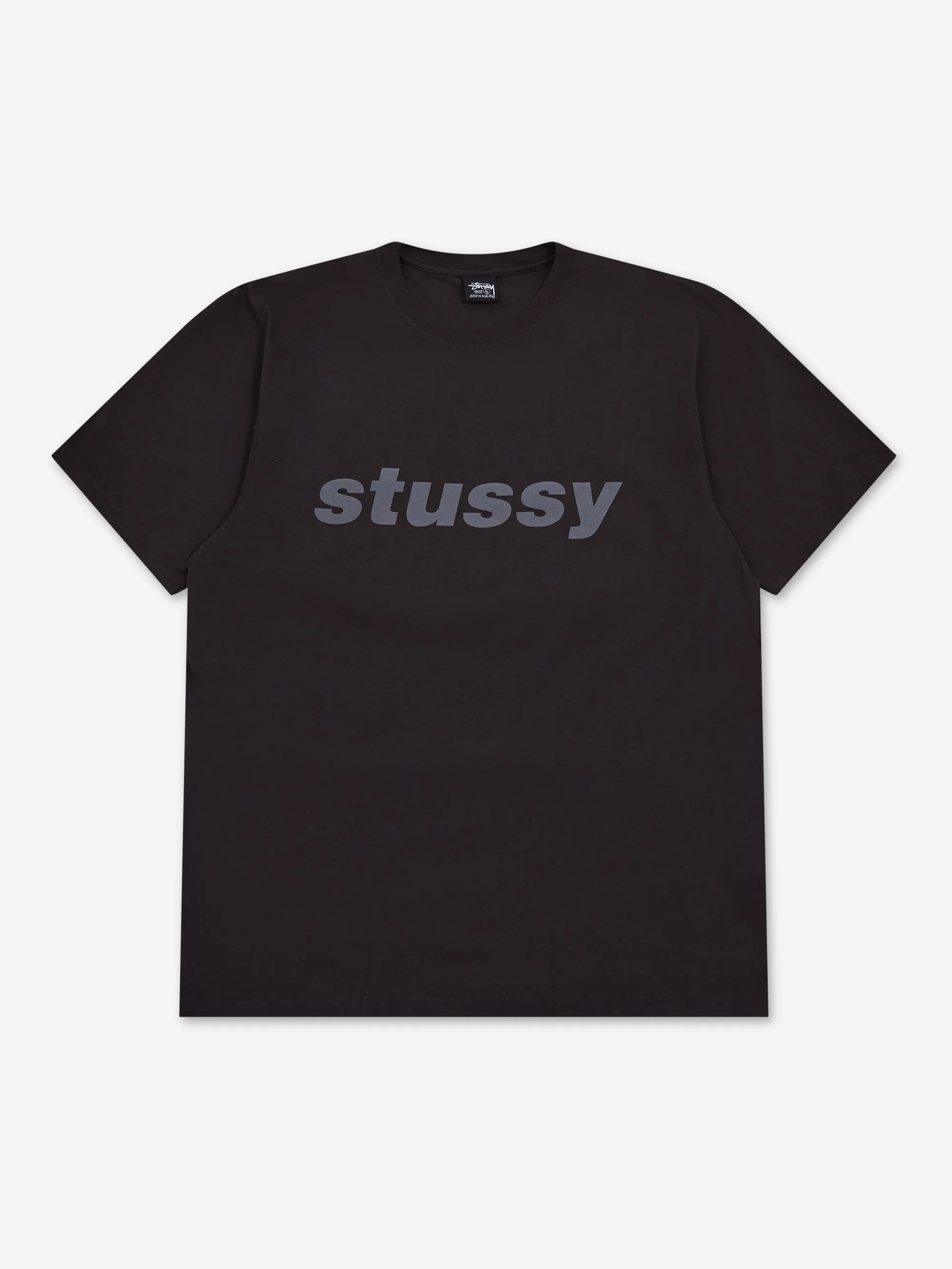 Stussy Shark Pig. Dyed Tee - Faded Black