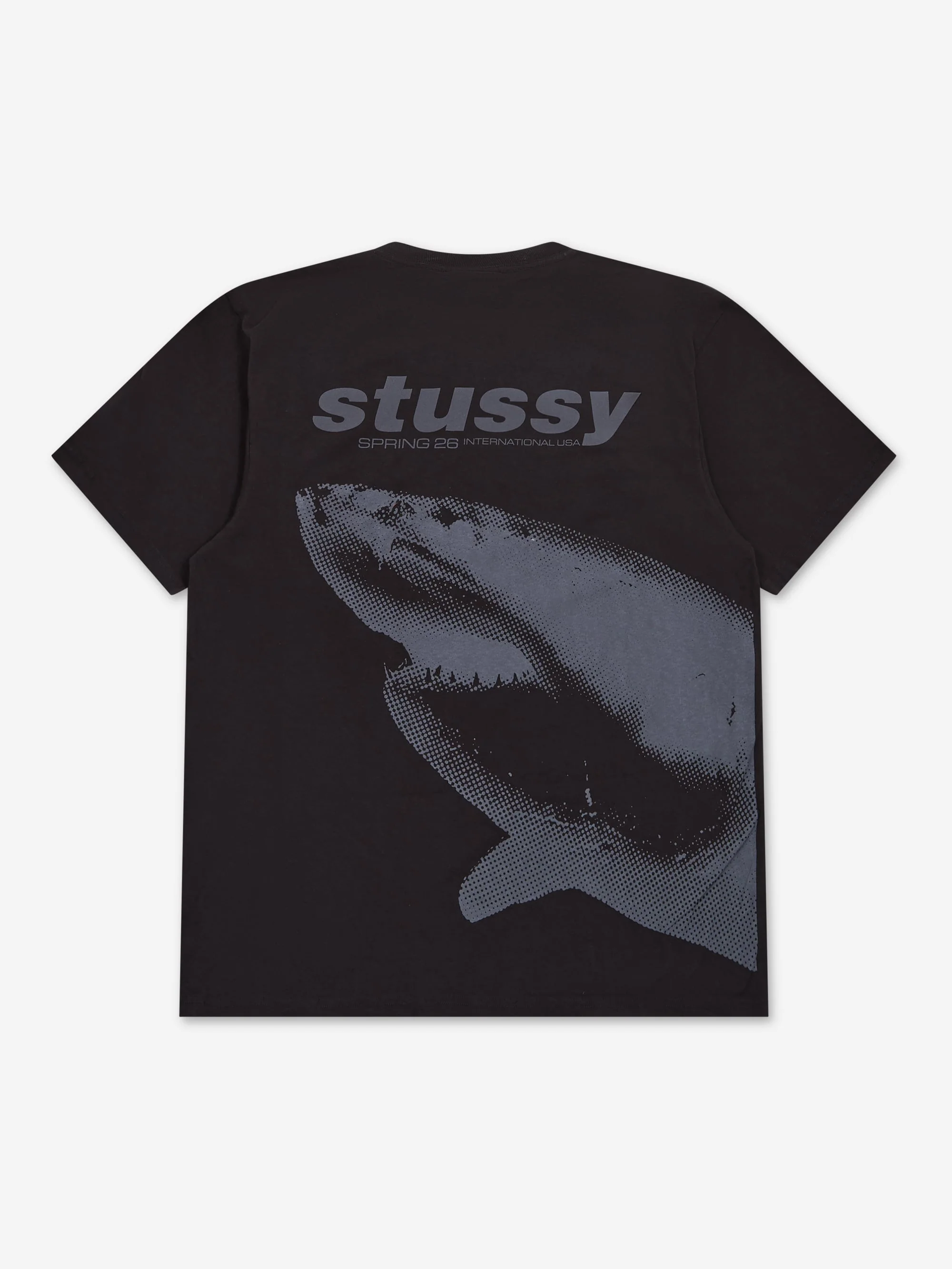 Stussy Shark Pig. Dyed Tee - Faded Black - Image 3