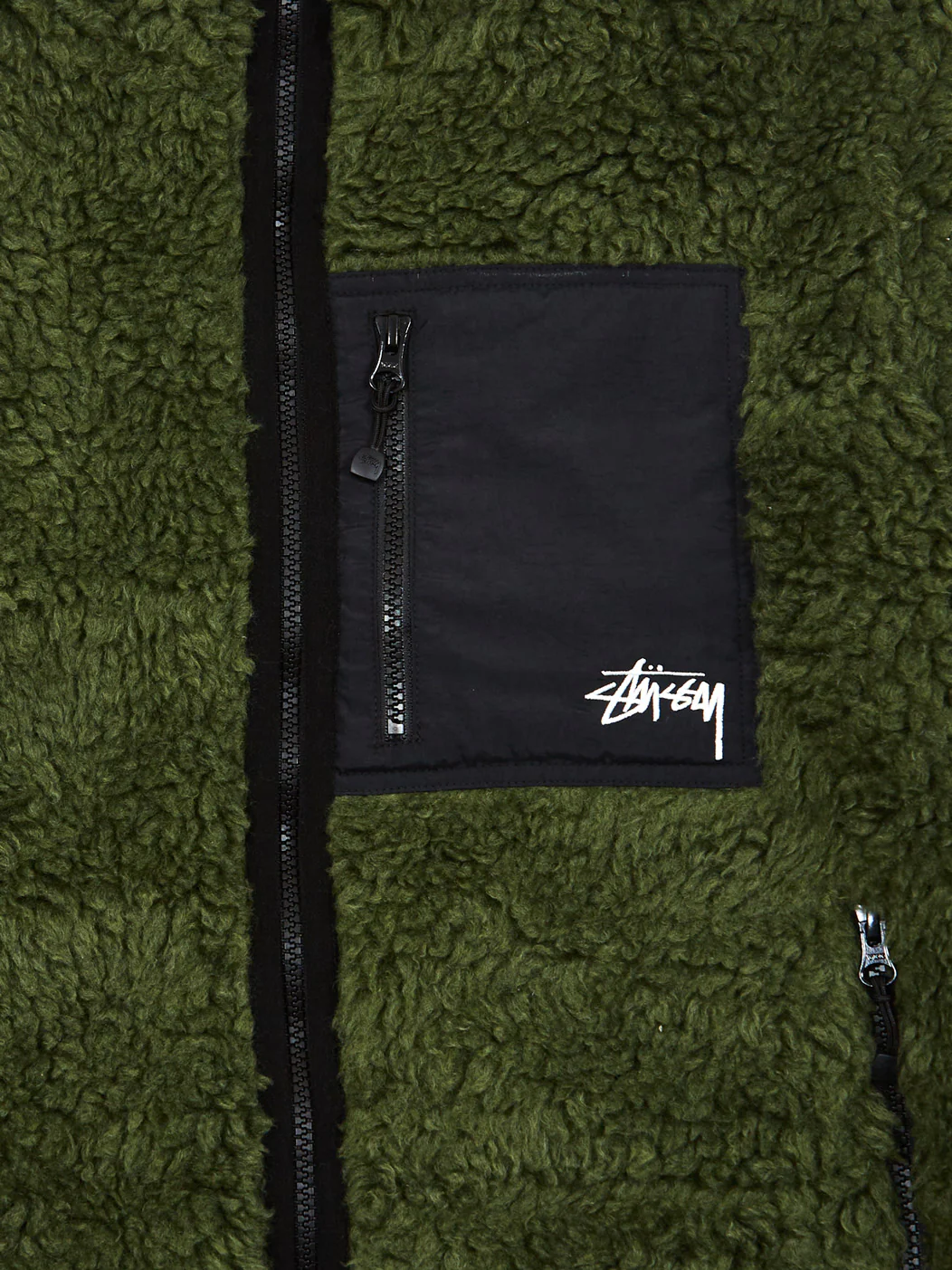 Stussy Sherpa Jacket - Olive - Image 3