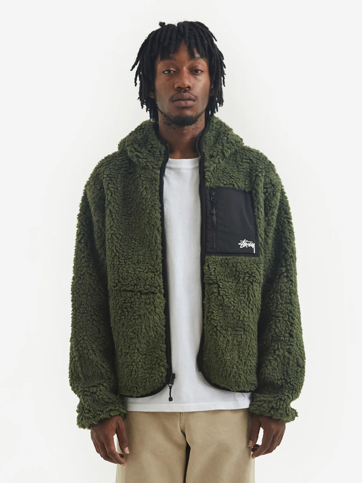 Stussy Sherpa Jacket - Olive - Image 9