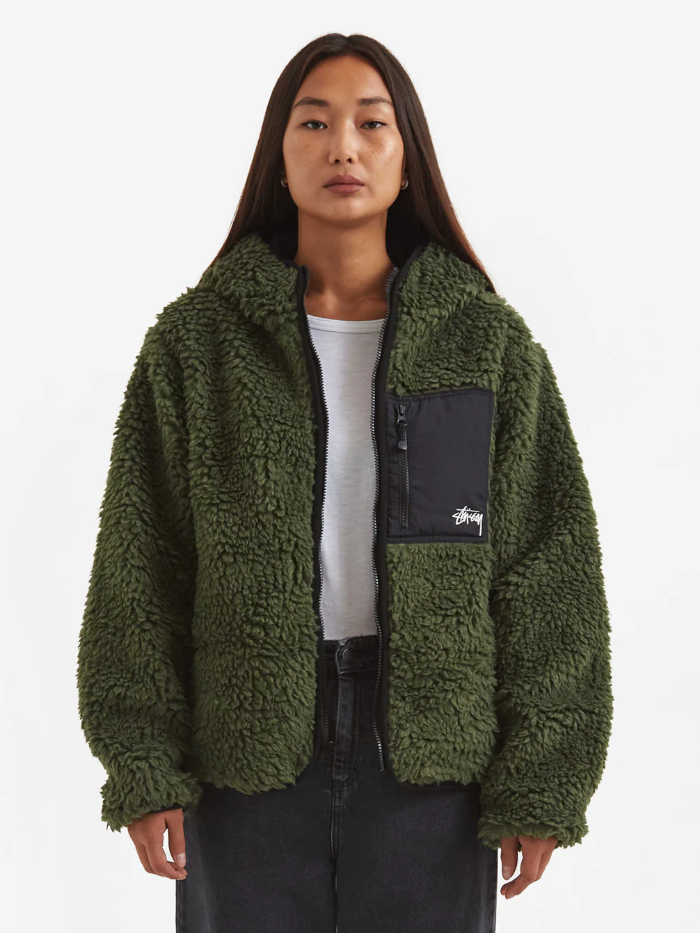 Stussy Sherpa Jacket W - Olive