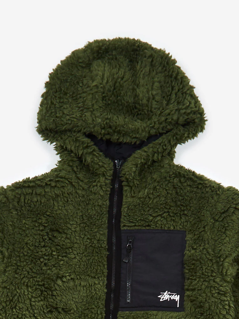 Stussy Sherpa Jacket W - Olive - Image 10