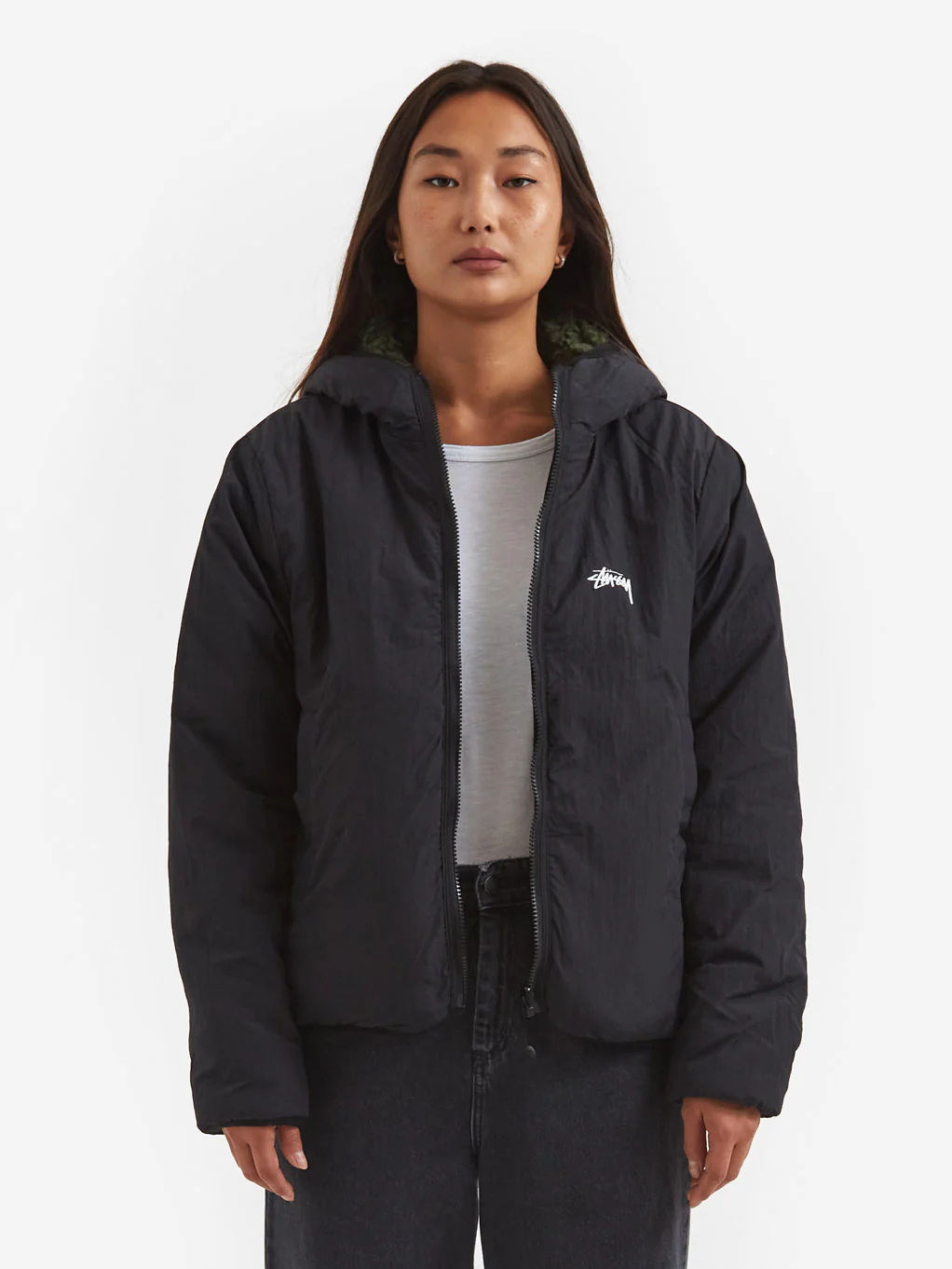 Stussy Sherpa Jacket W - Olive - Image 5