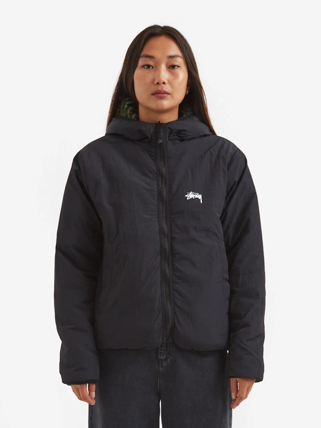 Stussy Sherpa Jacket W - Olive - Image 7
