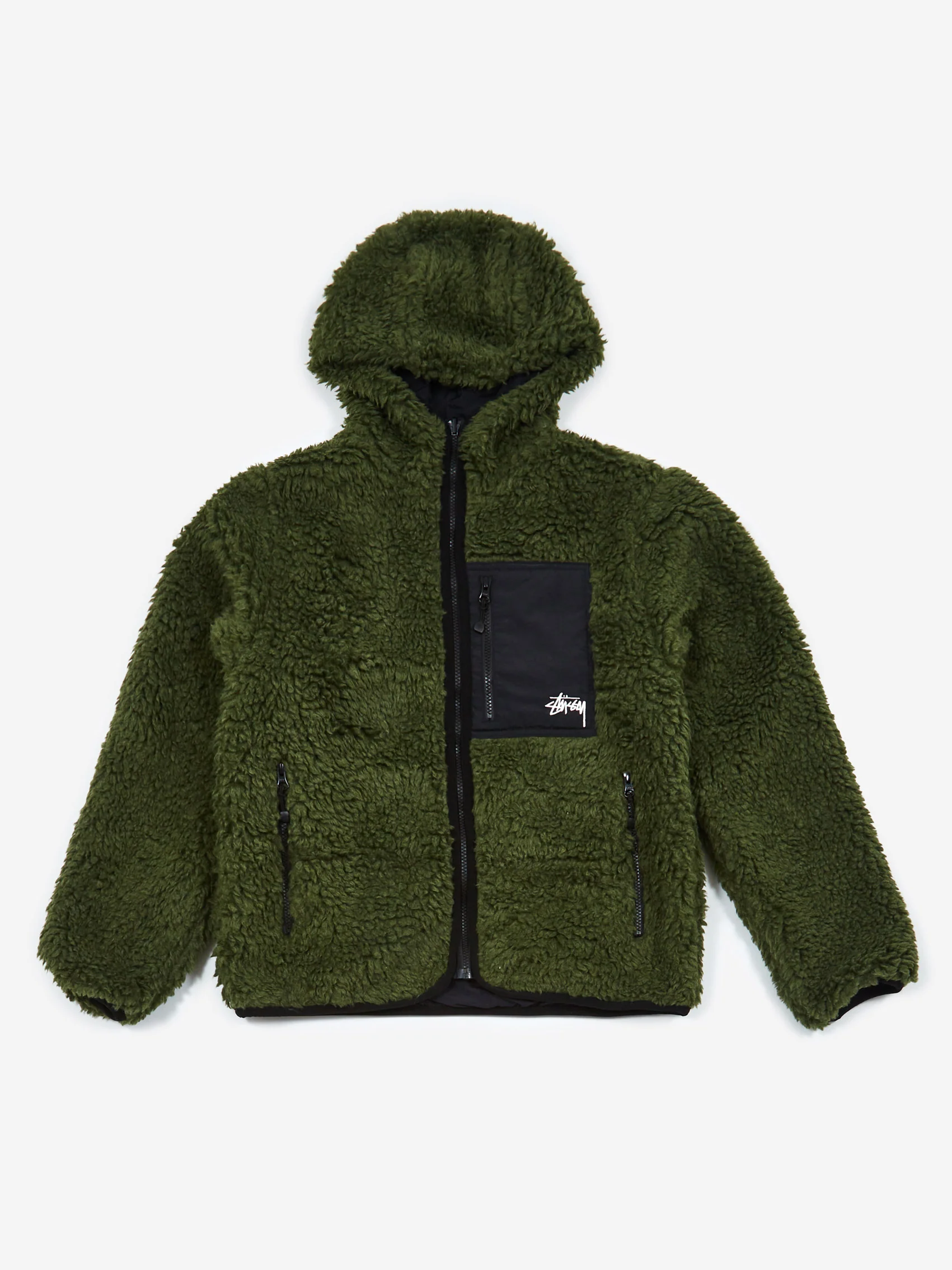 Stussy Sherpa Jacket W - Olive - Image 9