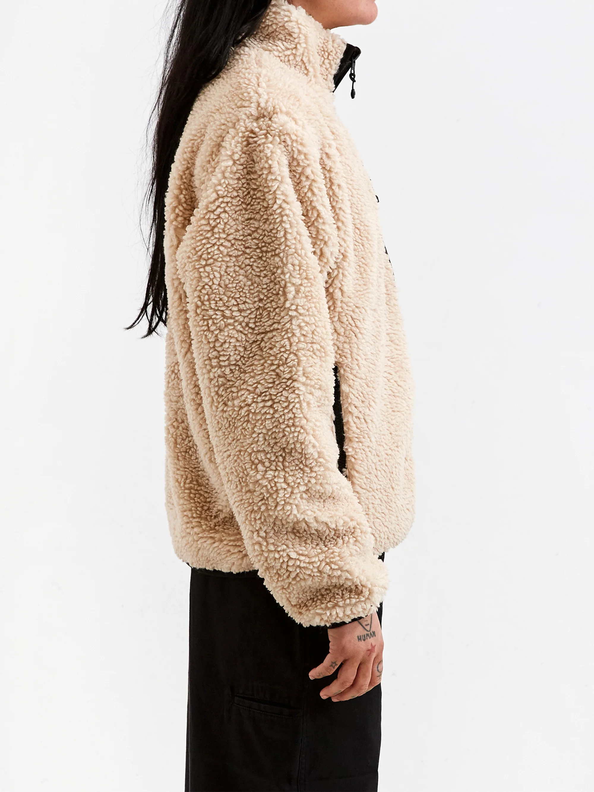 Stüssy Sherpa Reversible Jacket - Beige - Image 2