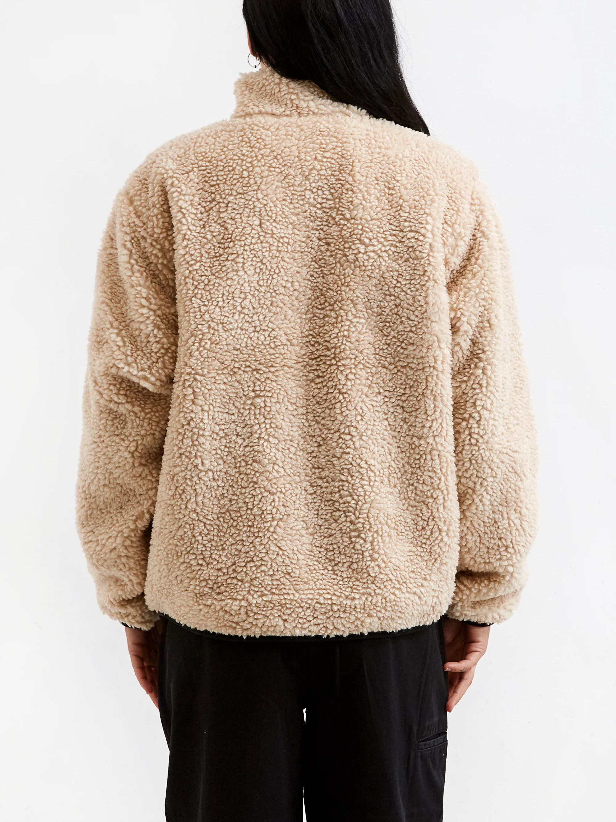 Stüssy Sherpa Reversible Jacket - Beige - Image 4
