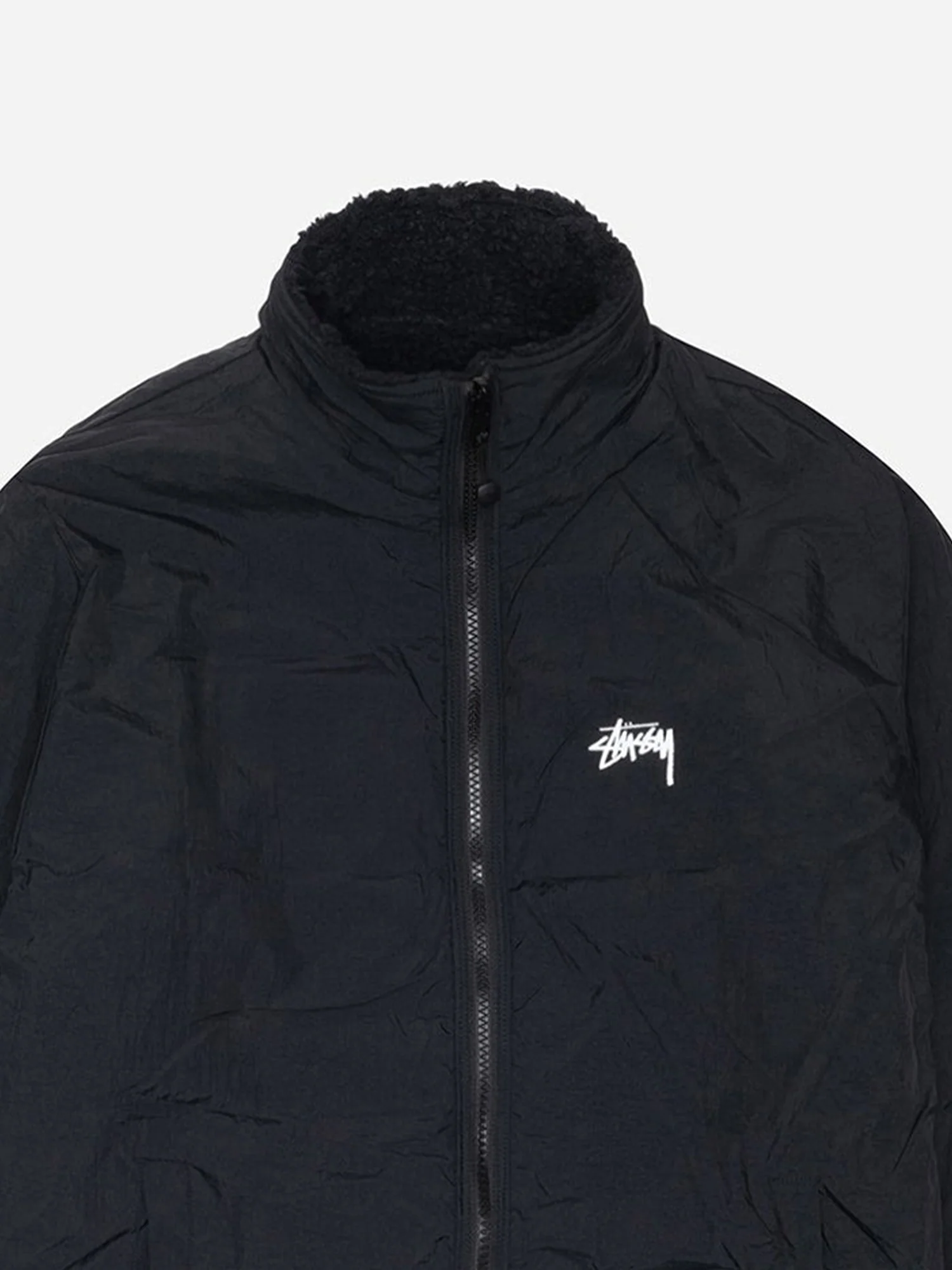Stussy Sherpa Reversible Jacket - Black - Image 4