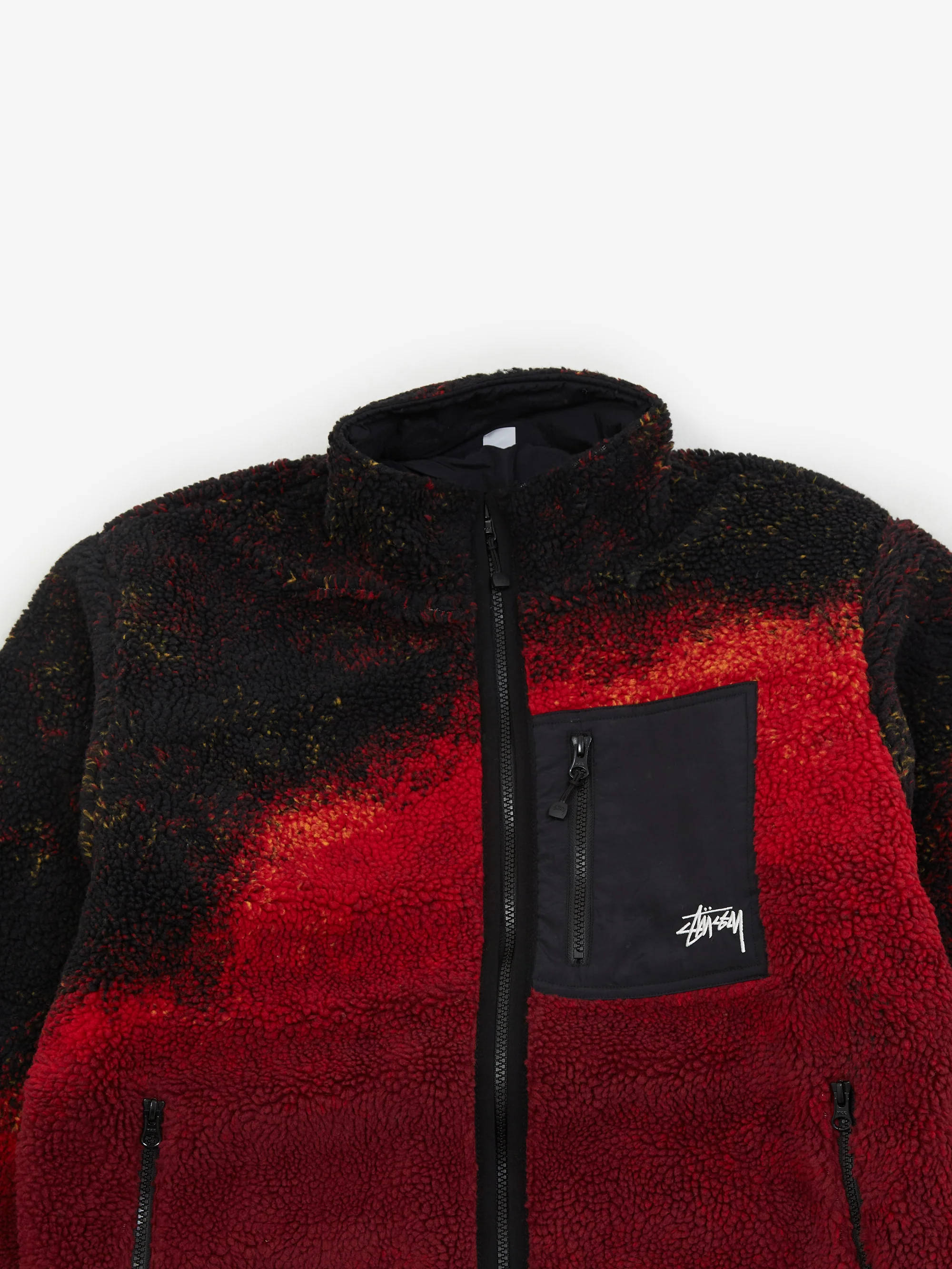 Stussy Sherpa Reversible Jacket - Lava - Image 4