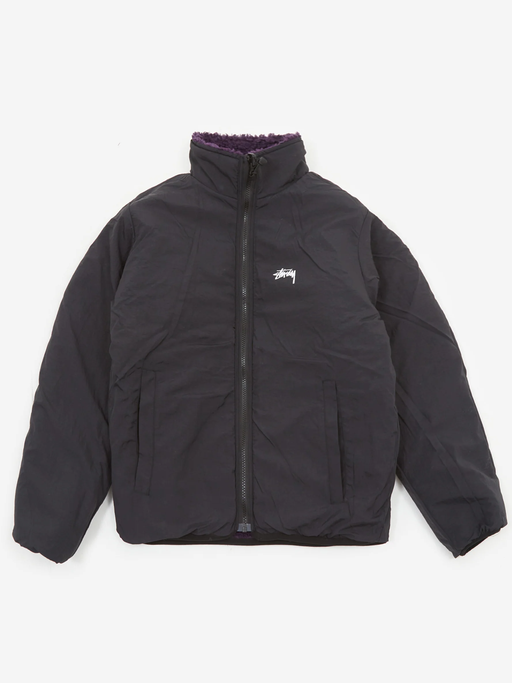 Stüssy Sherpa Reversible Jacket - Purple - Image 2