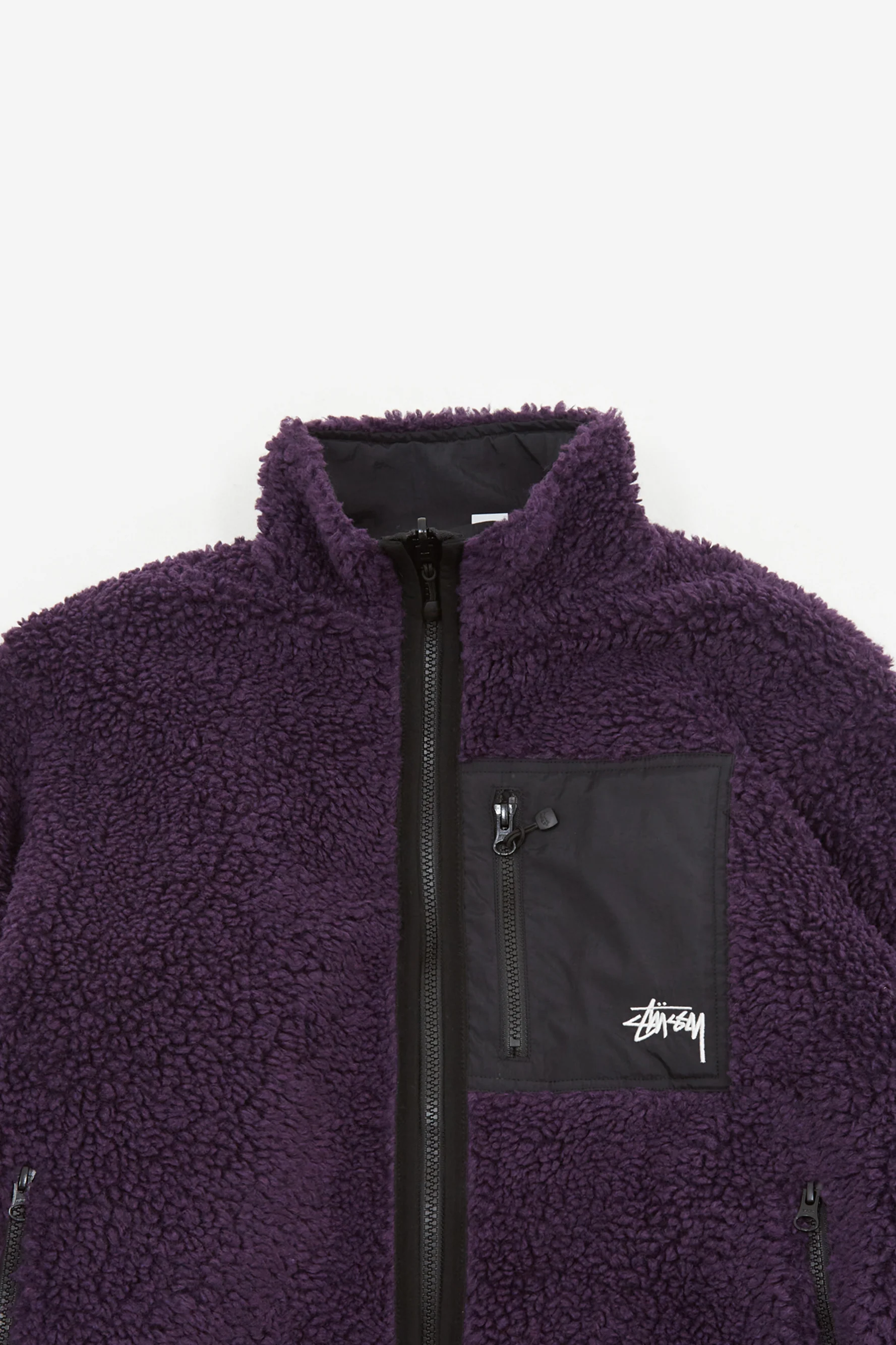 Stüssy Sherpa Reversible Jacket - Purple - Image 3