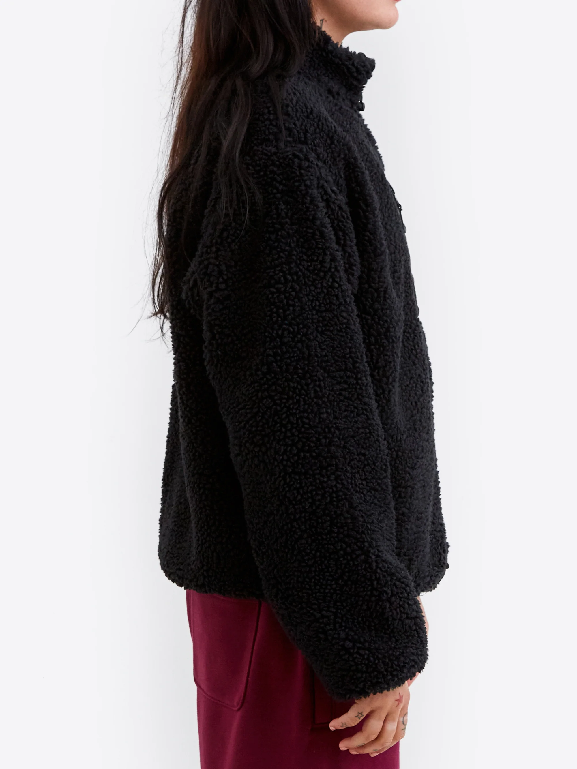 Stussy Sherpa Reversible Jacket W - Black - Image 3