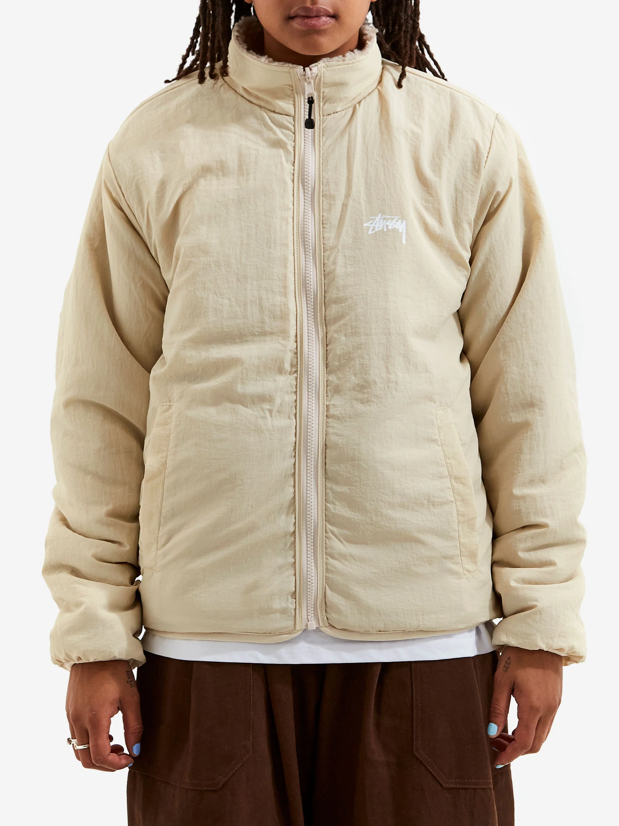 Stussy Sherpa Reversible Jacket W - Natural - Image 2