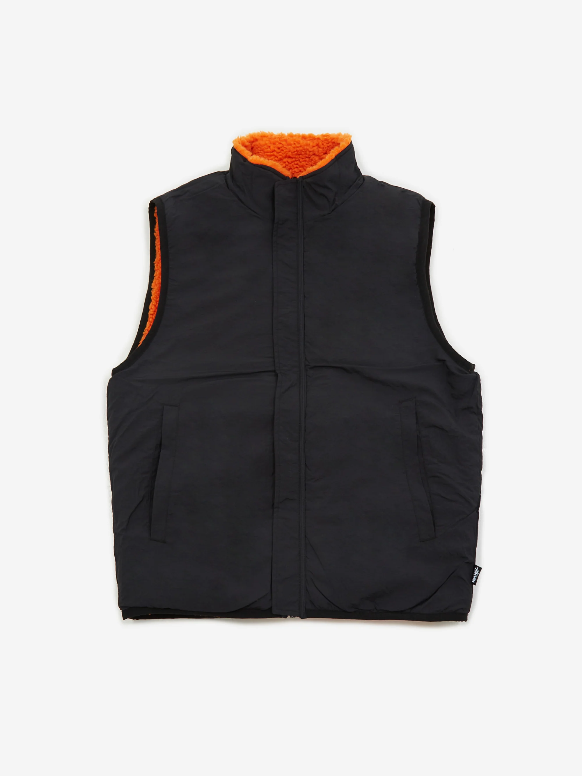 Stussy Sherpa Reversible Vest - Tangerine - Image 3