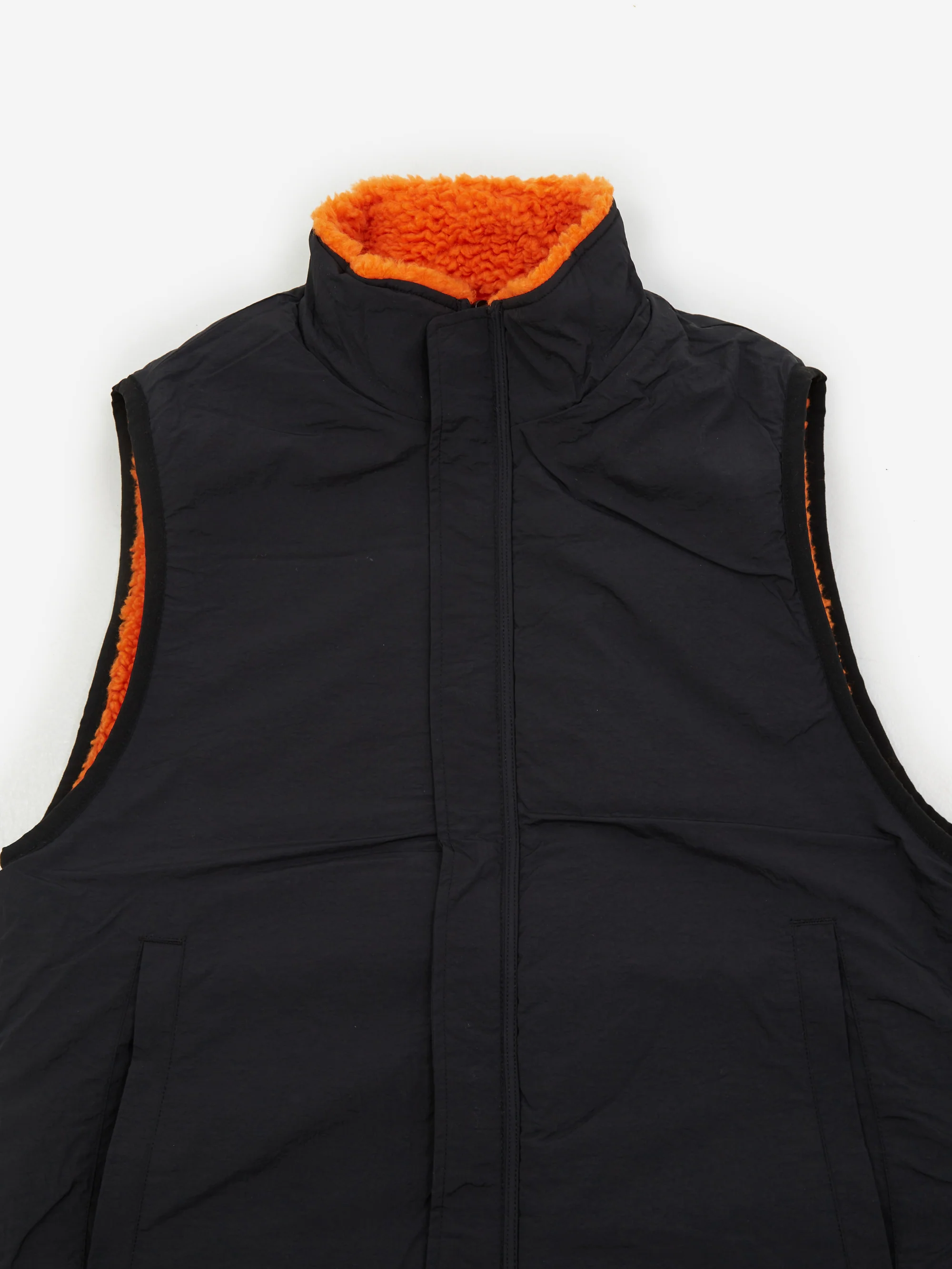 Stussy Sherpa Reversible Vest - Tangerine - Image 5