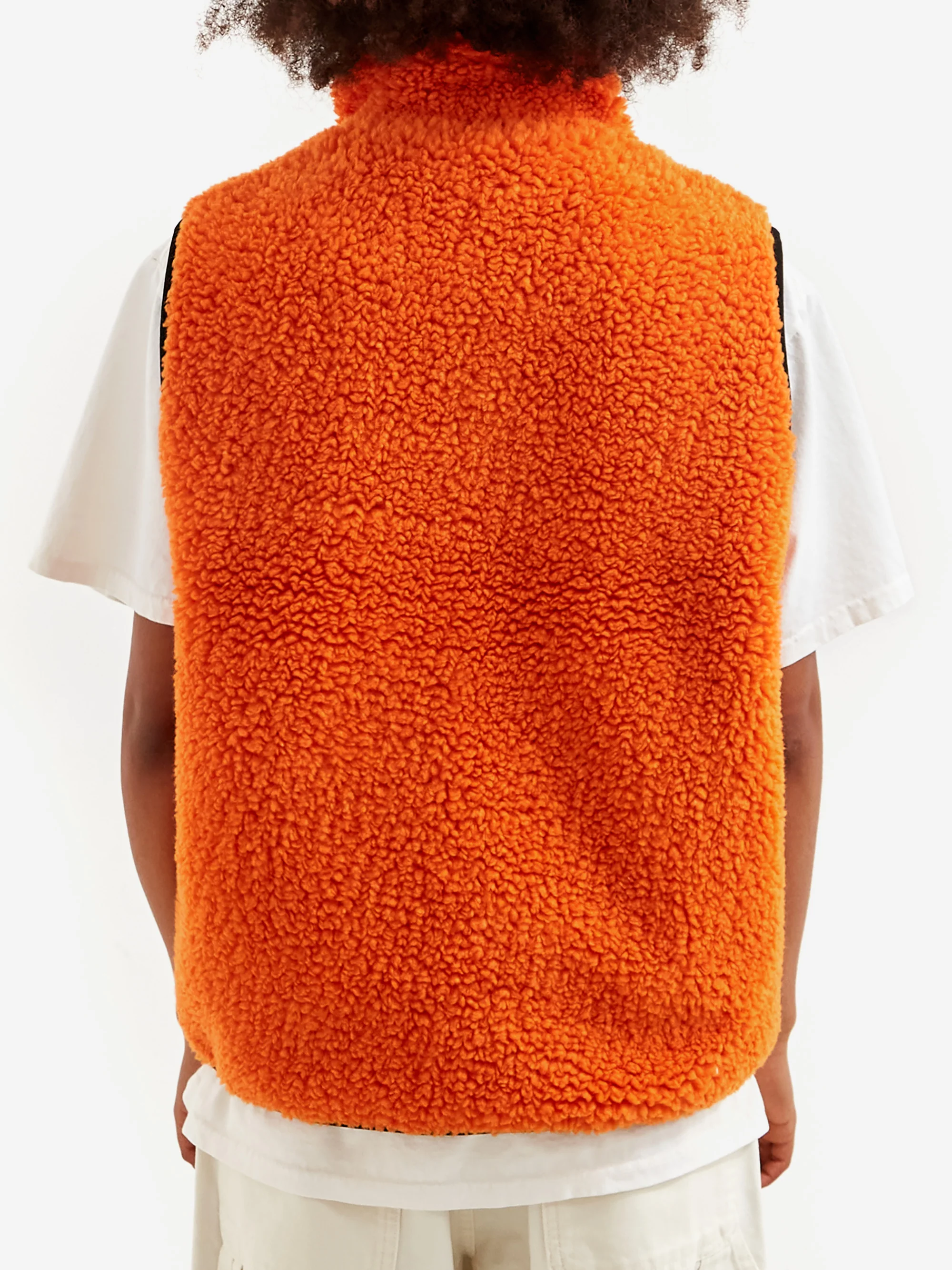 Stussy Sherpa Reversible Vest W - Tangerine - Image 4