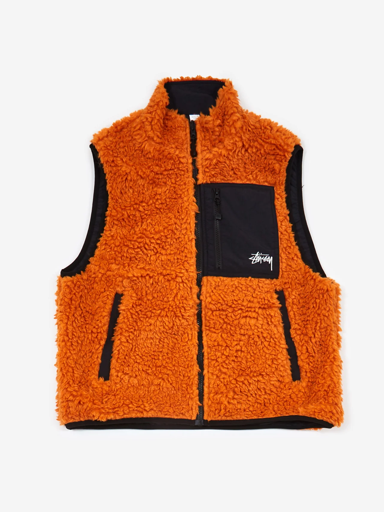 Stussy Sherpa Vest - Orange - Image 9